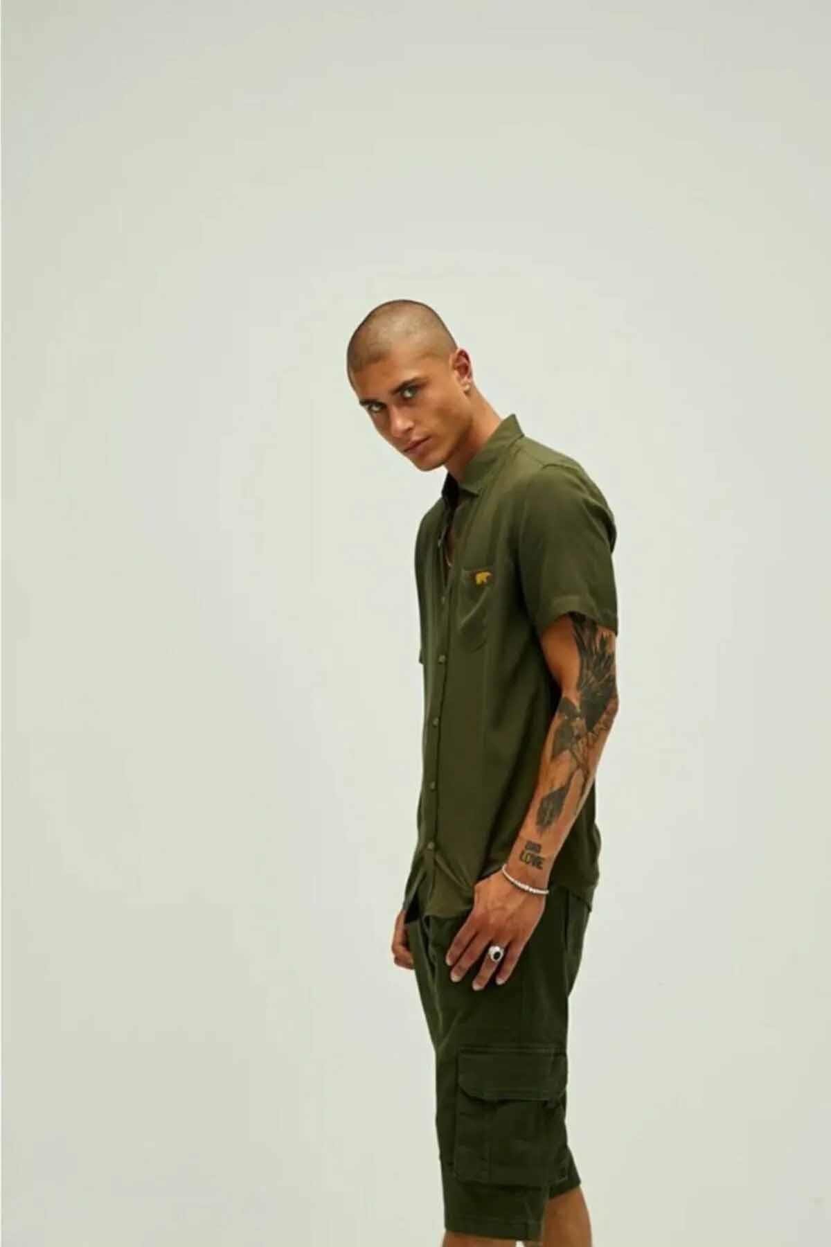 BAD BEARGömlekBad bear Frank Shirt Erkek Gömlek 22.01.30.001KHAKI