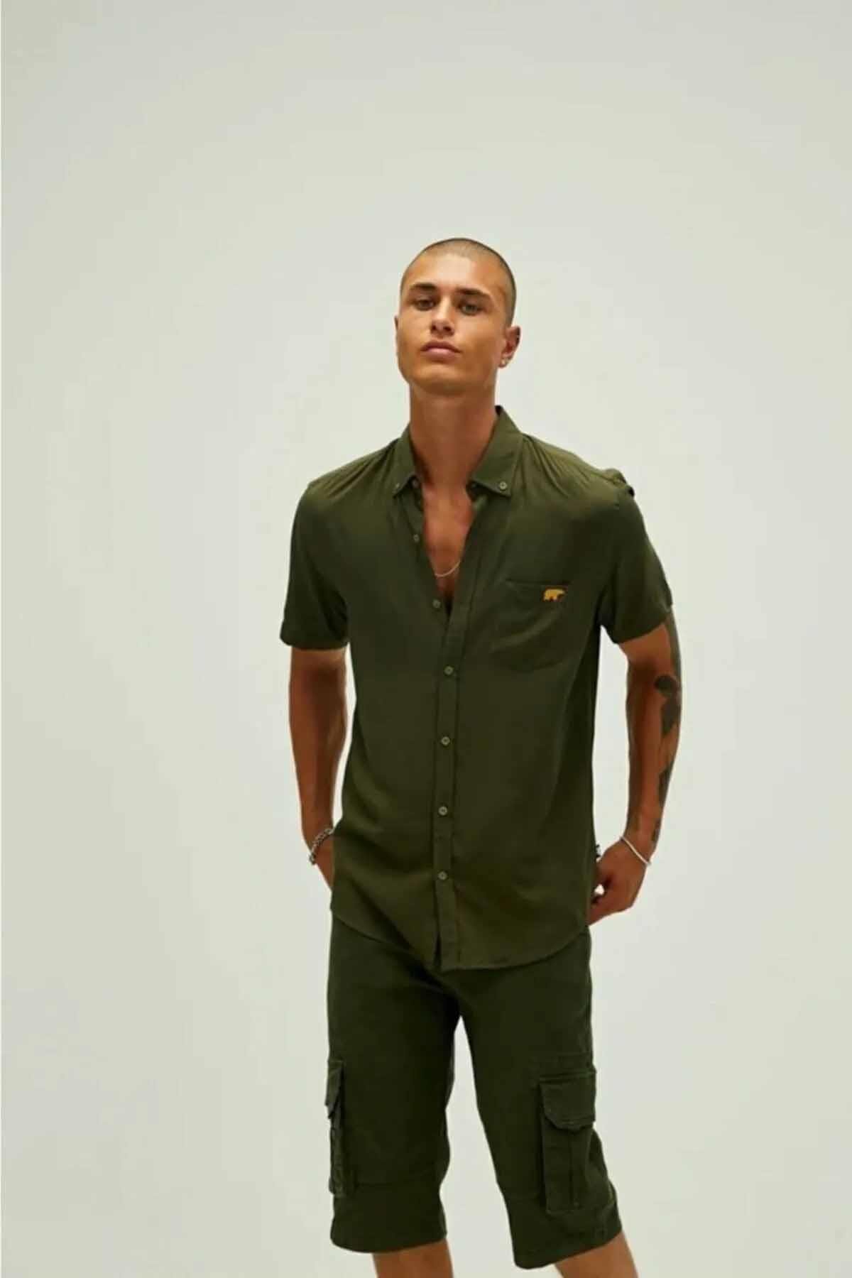 BAD BEARGömlekBad bear Frank Shirt Erkek Gömlek 22.01.30.001KHAKI