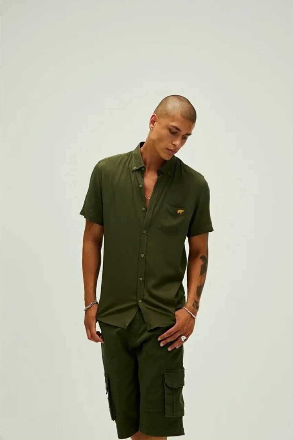 BAD BEARGömlekBad bear Frank Shirt Erkek Gömlek 22.01.30.001KHAKI