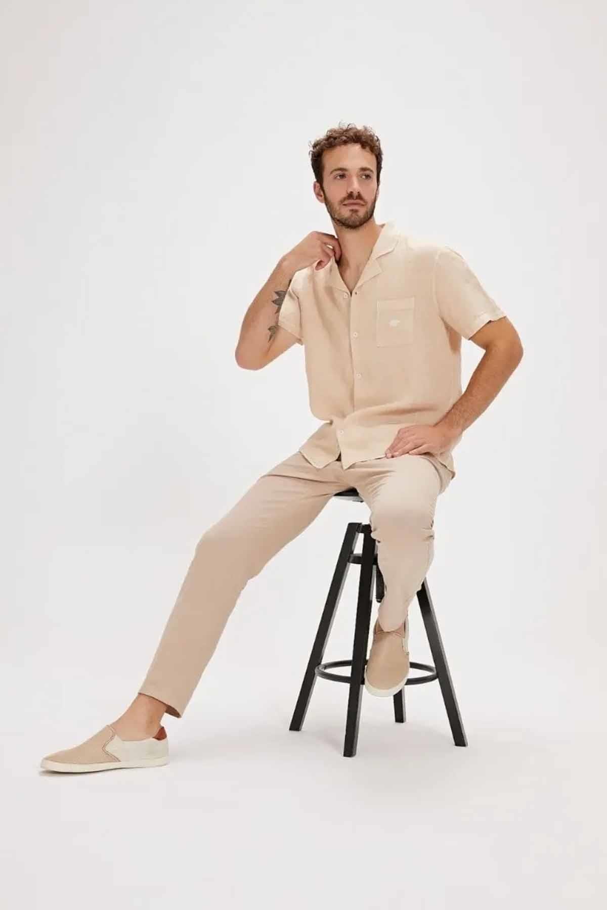 BAD BEARGömlekBad bear Lyne Shirt Erkek Gömlek 24.01.30.002BEIGE