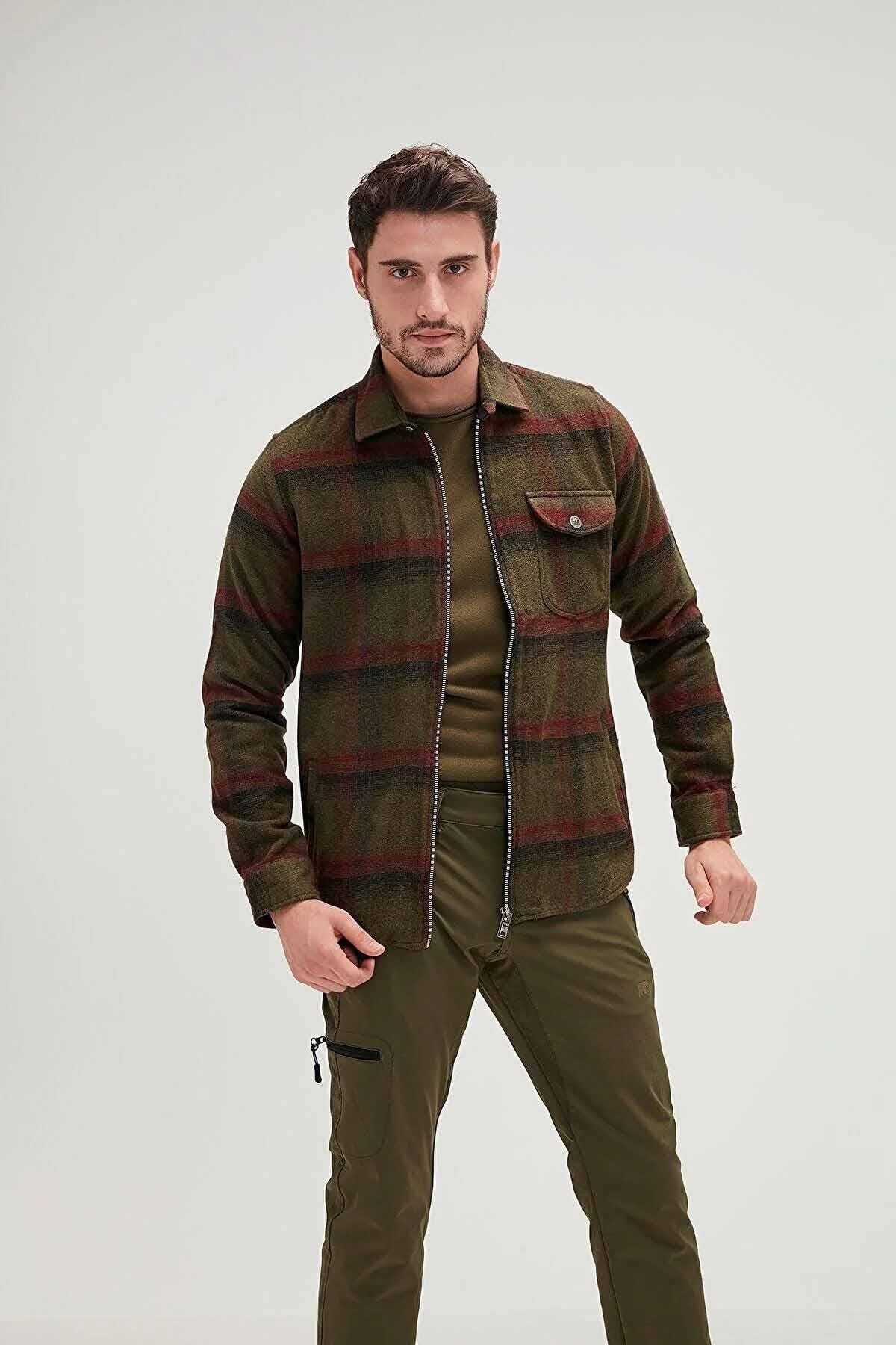 BAD BEARGömlekBad Bear Woodant Full-Zip Shirt Erkek Gömlek 20.02.30.002KHAKI