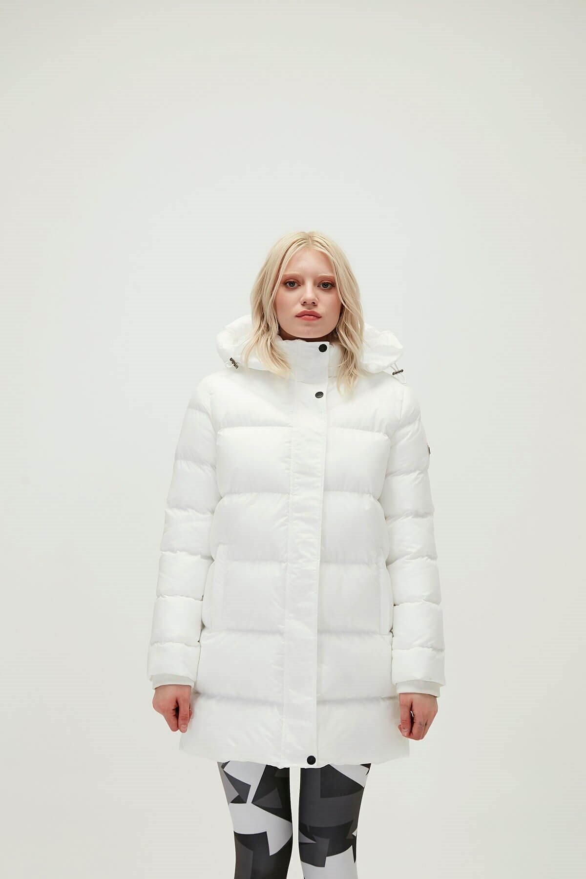 BAD BEARMontBad Bear Nikita Puffer Kadın Mont 21.04.15.001-C04OFF-WHITE