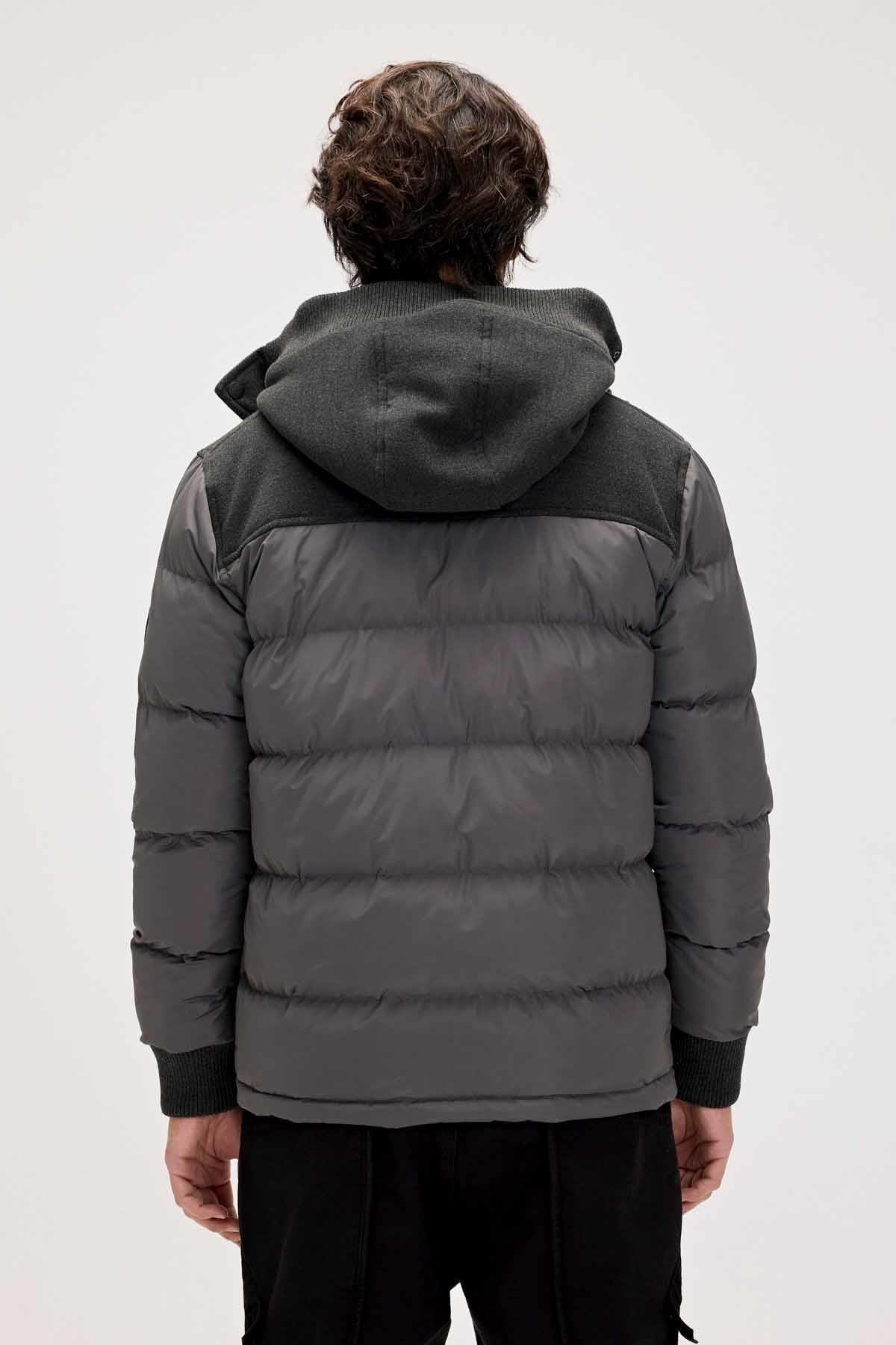 BAD BEARMontBad Bear VALERY PUFFER COAT Erkek Mont 24.02.15.004ASPHALT