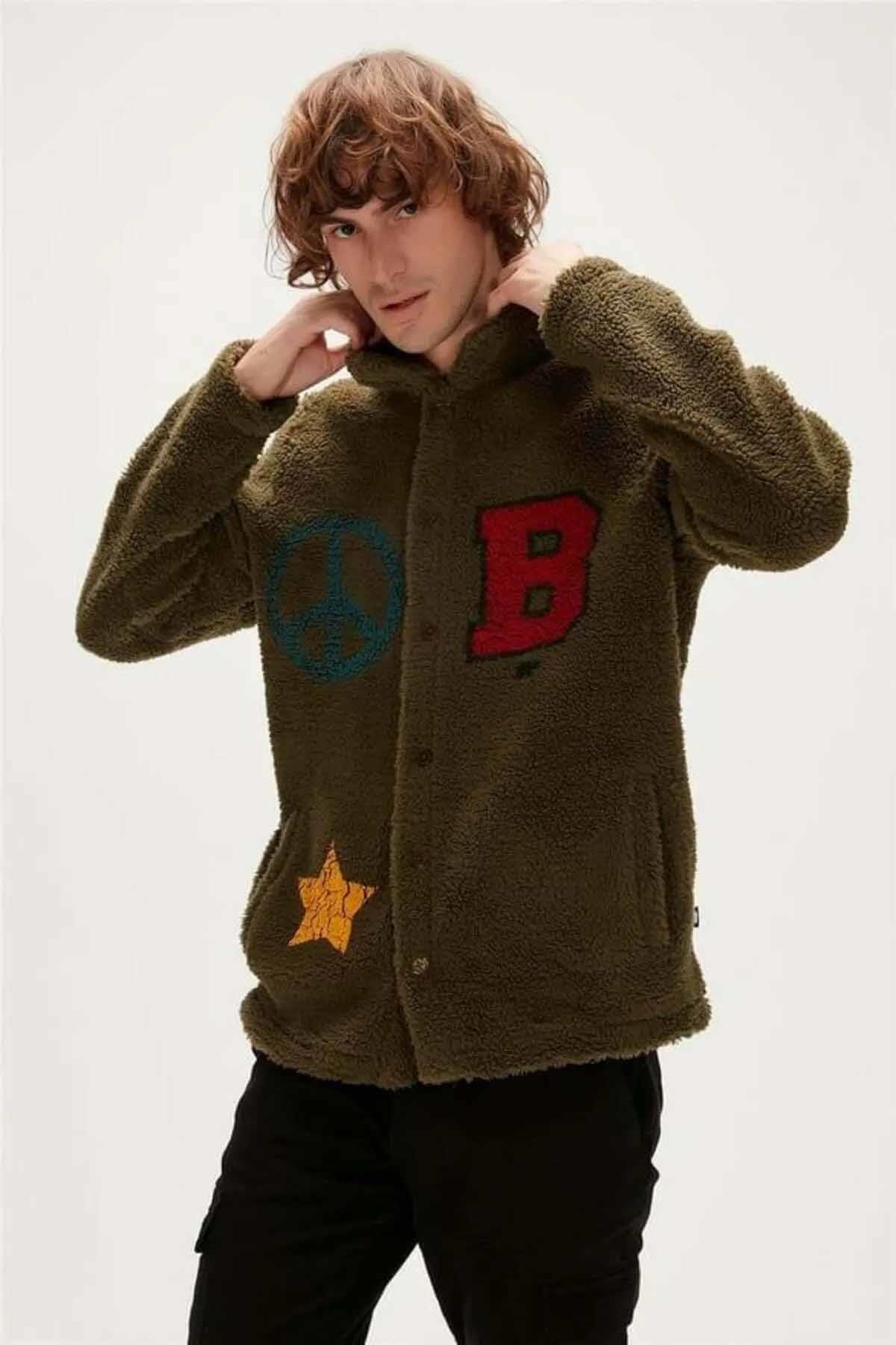 BAD BEARPolar CeketBad Bear Freedom Plush Jacket Erkek Polar Ceket 23.02.29.003KHAKI