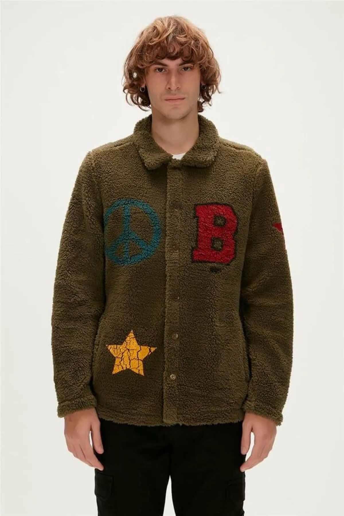 BAD BEARPolar CeketBad Bear Freedom Plush Jacket Erkek Polar Ceket 23.02.29.003KHAKI