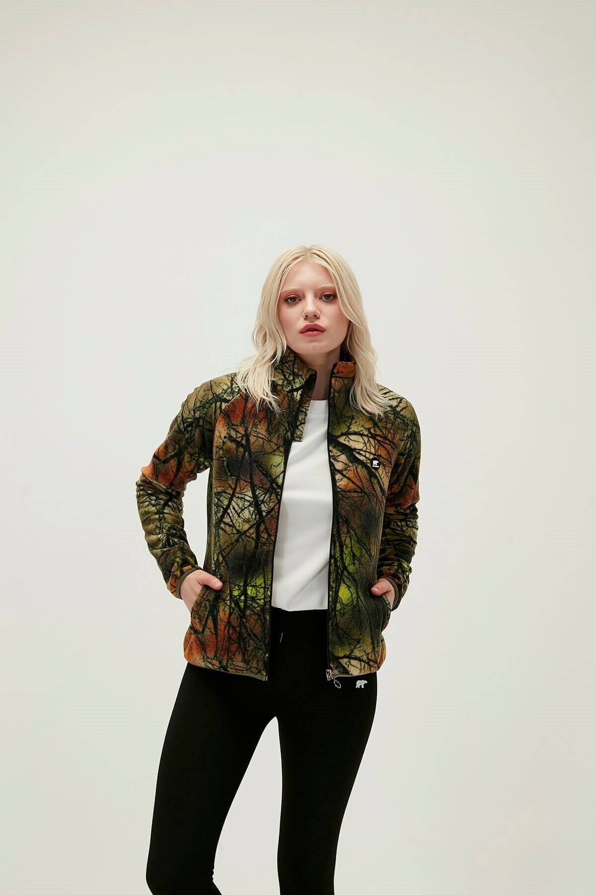 BAD BEARPolar SweatshirtBad Bear Equinox Full Zip Polar Kadın Polar Sweatshirt 21.04.21.001HAKI