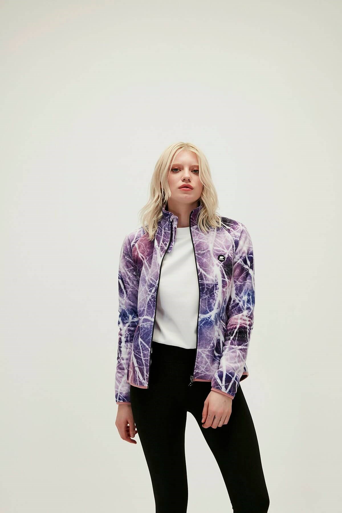 BAD BEARPolar SweatshirtBad Bear Equinox Full Zip Polar Kadın Polar Sweatshirt 21.04.21.001 PRLPurple