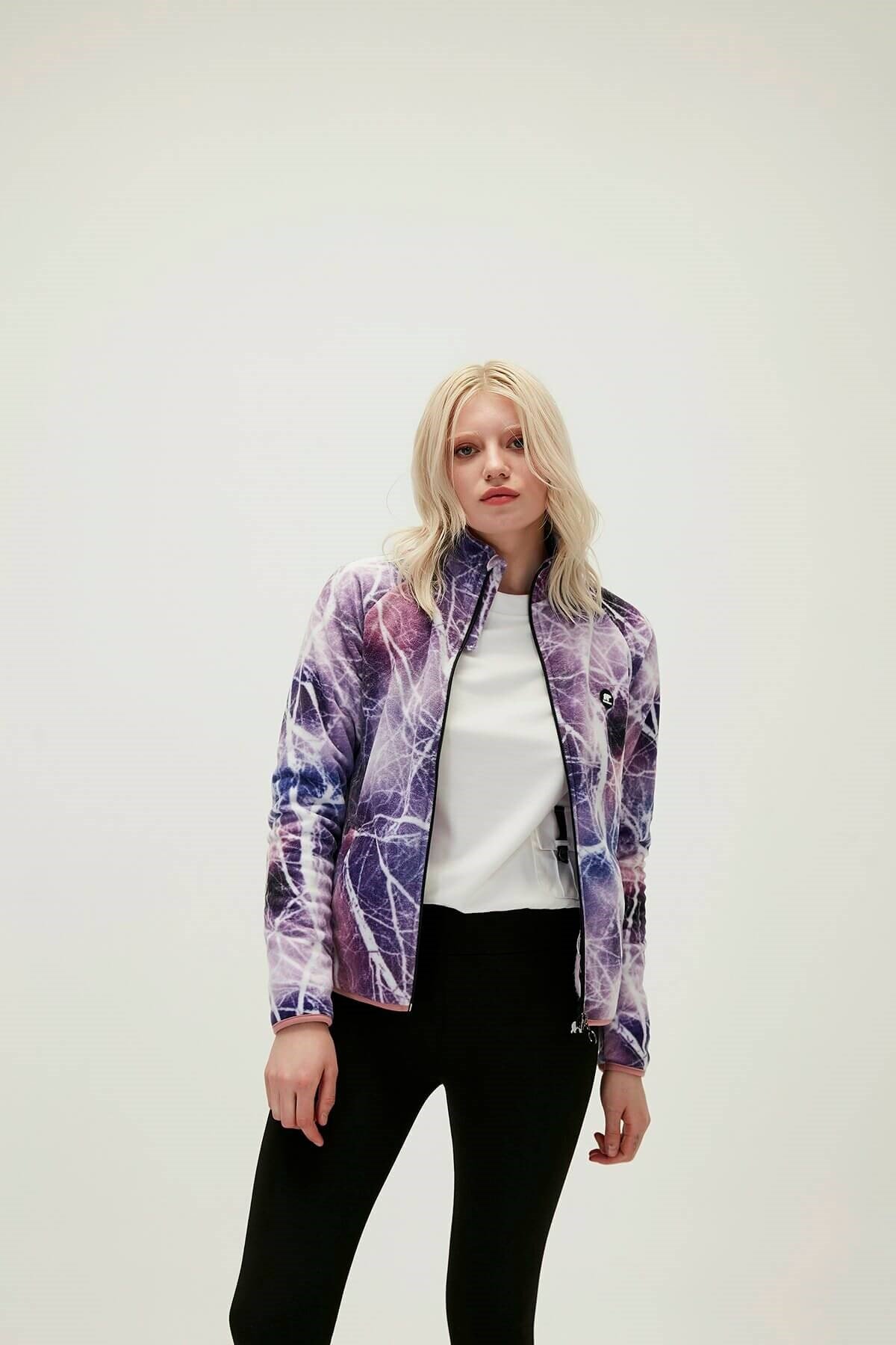 BAD BEARPolar SweatshirtBad Bear Equinox Full Zip Polar Kadın Polar Sweatshirt 21.04.21.001 PRLPurple