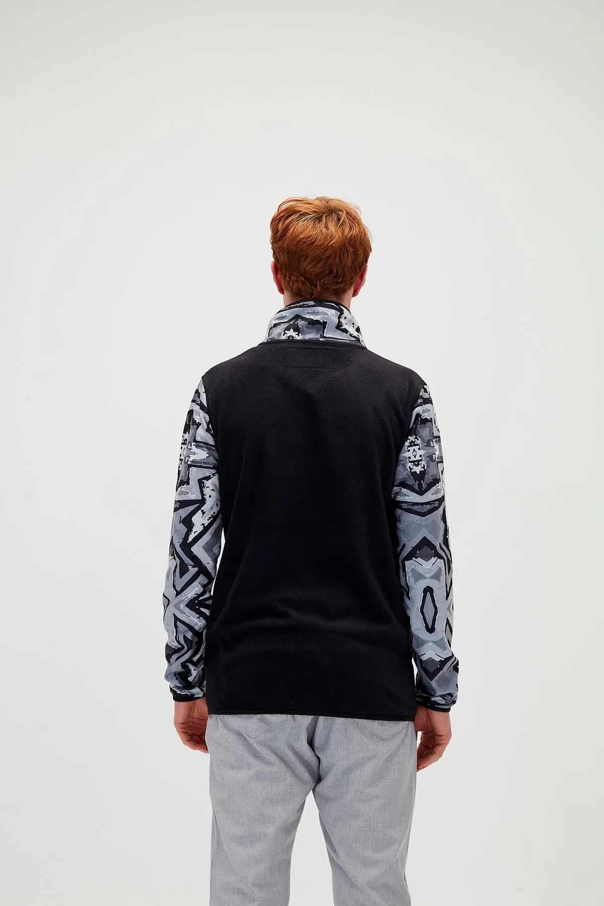 BAD BEARPolar SweatshirtBad Bear Erkek Polar Half Zip B-1 Erkek Polar Sweatshirt 21.02.21.2023 Syh-1SIYAH