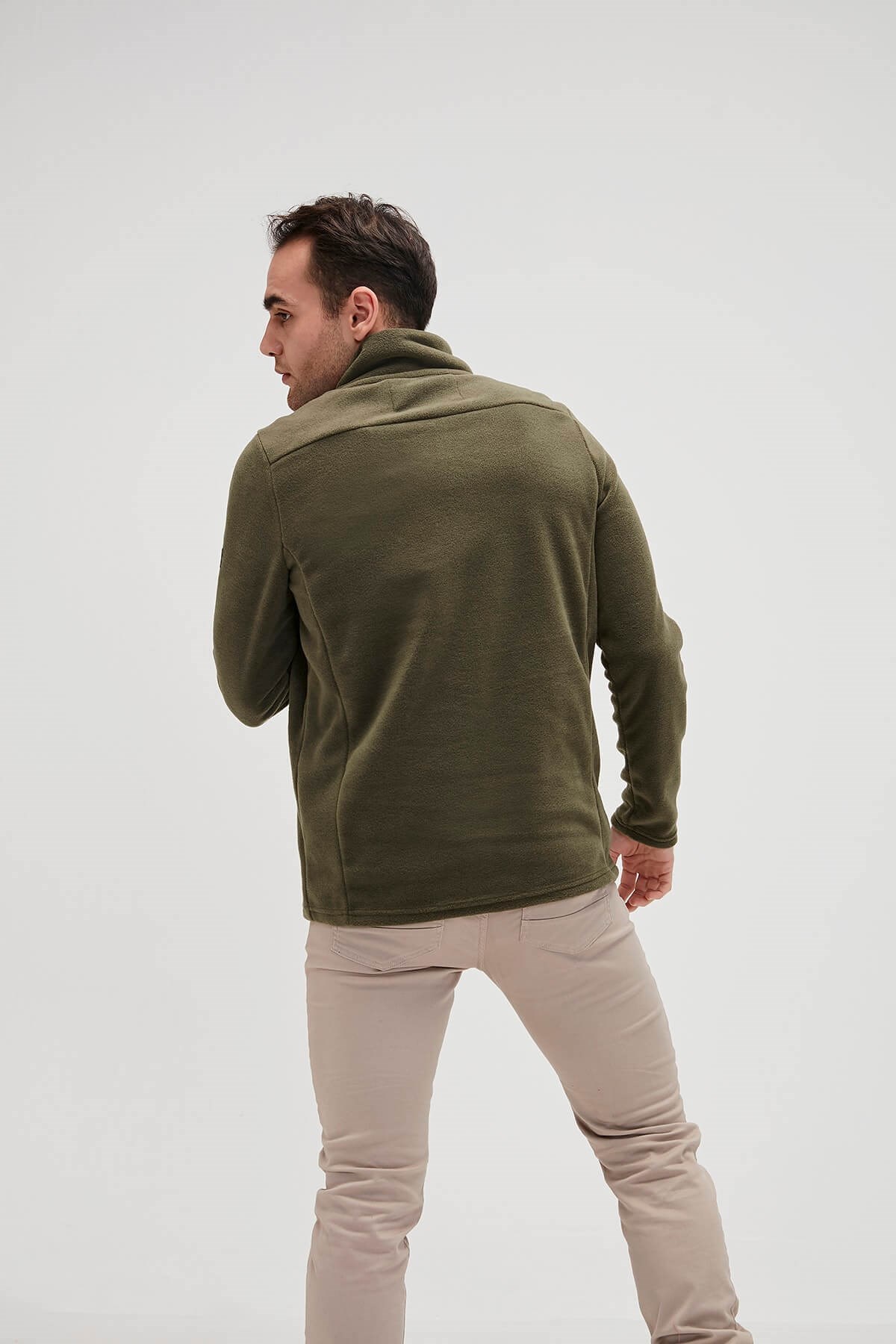 BAD BEARPolar SweatshirtBad Bear HUSKY FULL-ZIP POLAR Erkek Polar Sweatshirt 19.02.21.007KHAKI