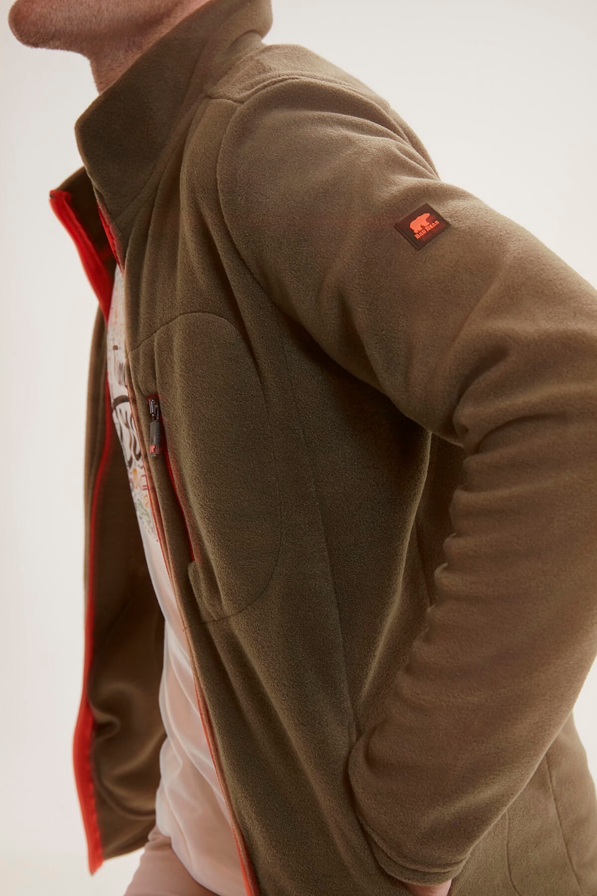 BAD BEARPolar SweatshirtBad Bear HUSKY FULL-ZIP POLAR Erkek Polar Sweatshirt 19.02.21.007KHAKI