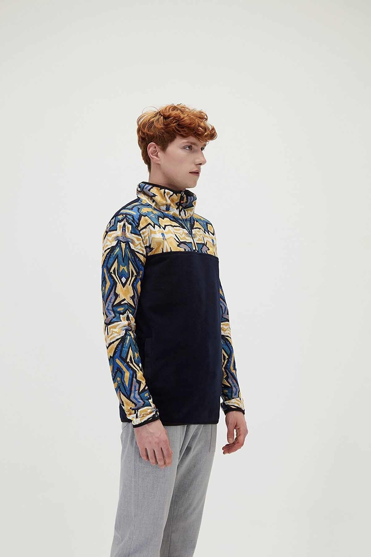 BAD BEARPolar SweatshirtBad Bear Mirage Half Zip Polar Erkek Polar Sweatshirt 21.02.21.007 BluBLUE