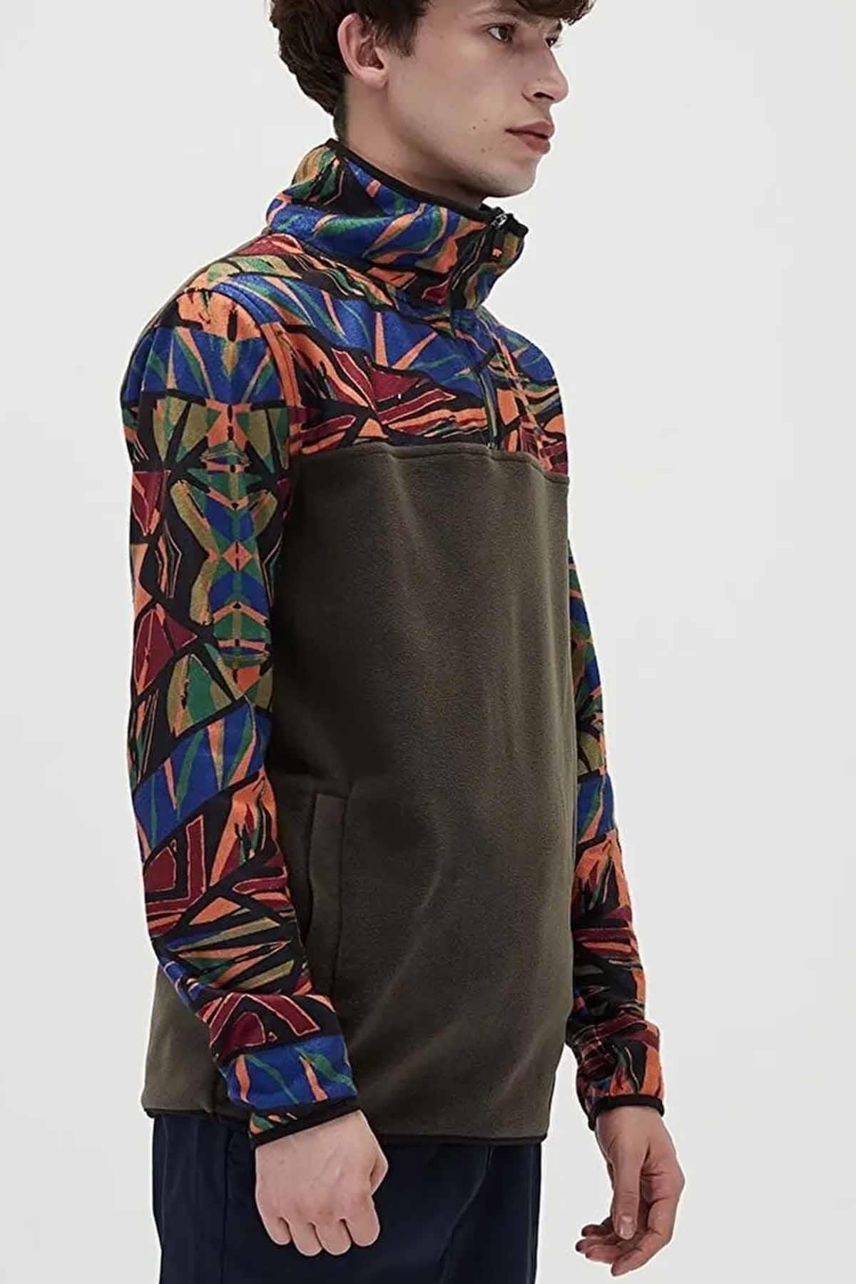 BAD BEARPolar SweatshirtBad Bear Mirage Half Zip Polar Erkek Polar Sweatshirt 21.02.21.007 OrngORANGE