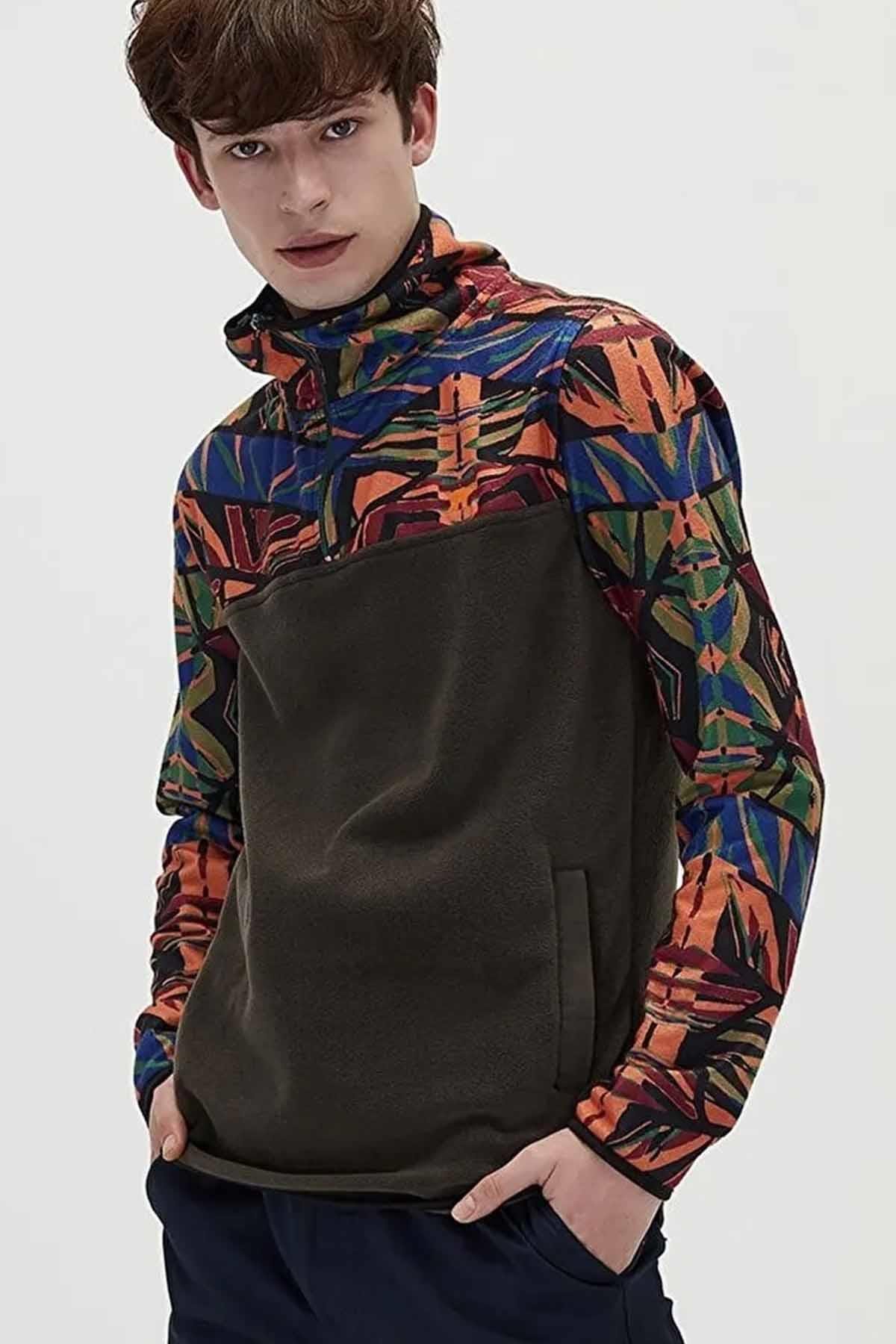 BAD BEARPolar SweatshirtBad Bear Mirage Half Zip Polar Erkek Polar Sweatshirt 21.02.21.007 OrngORANGE