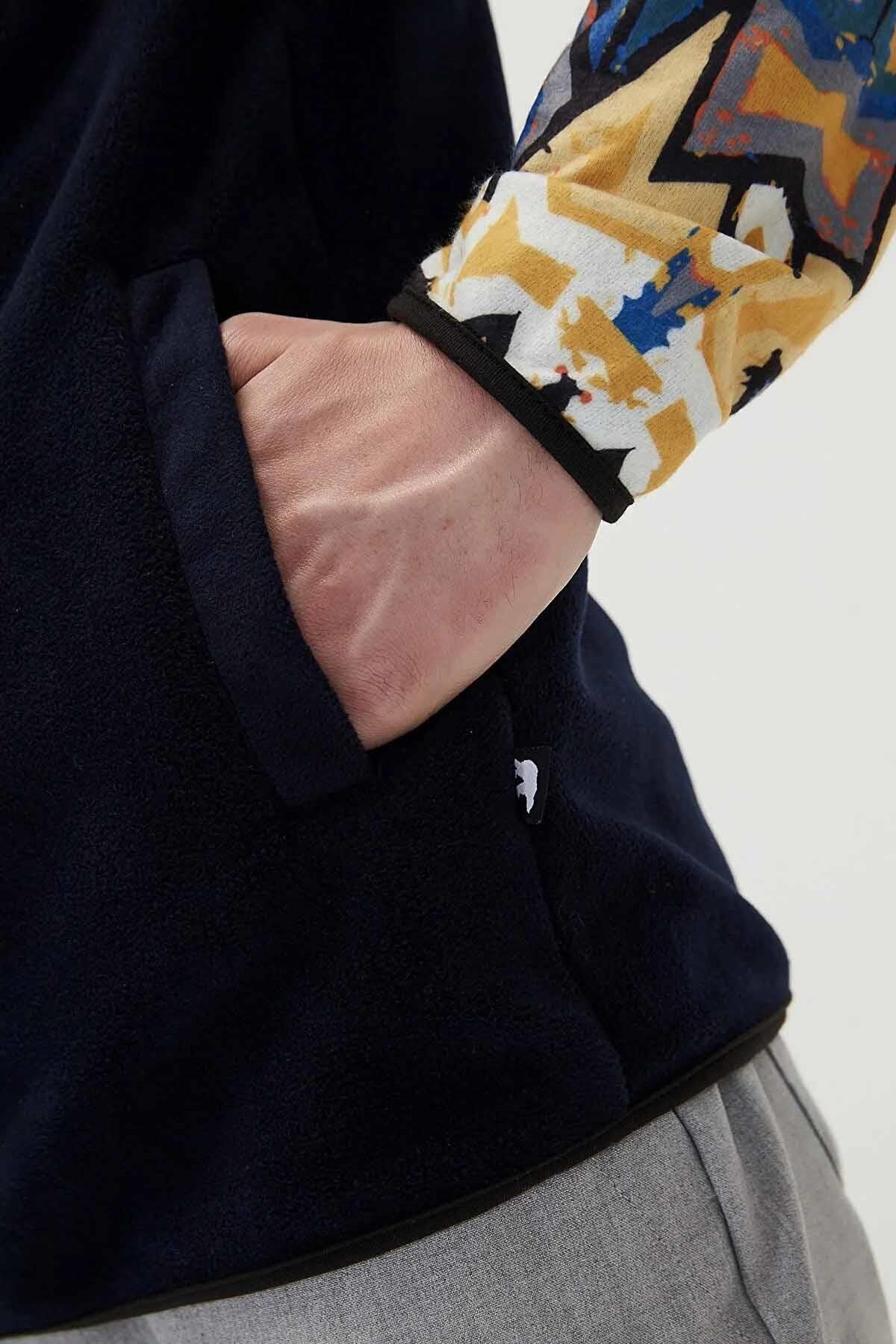 BAD BEARPolar SweatshirtBad Bear Mirage Half Zip Polar Erkek Polar Sweatshirt 21.02.21.007 BluBLUE