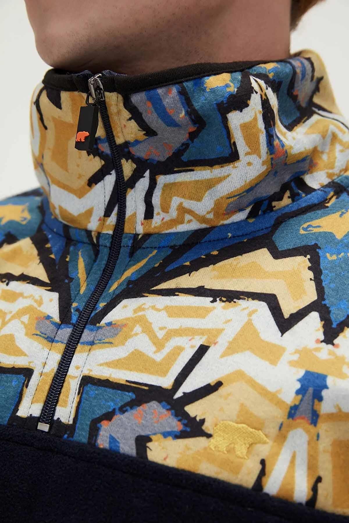 BAD BEARPolar SweatshirtBad Bear Mirage Half Zip Polar Erkek Polar Sweatshirt 21.02.21.007 BluBLUE