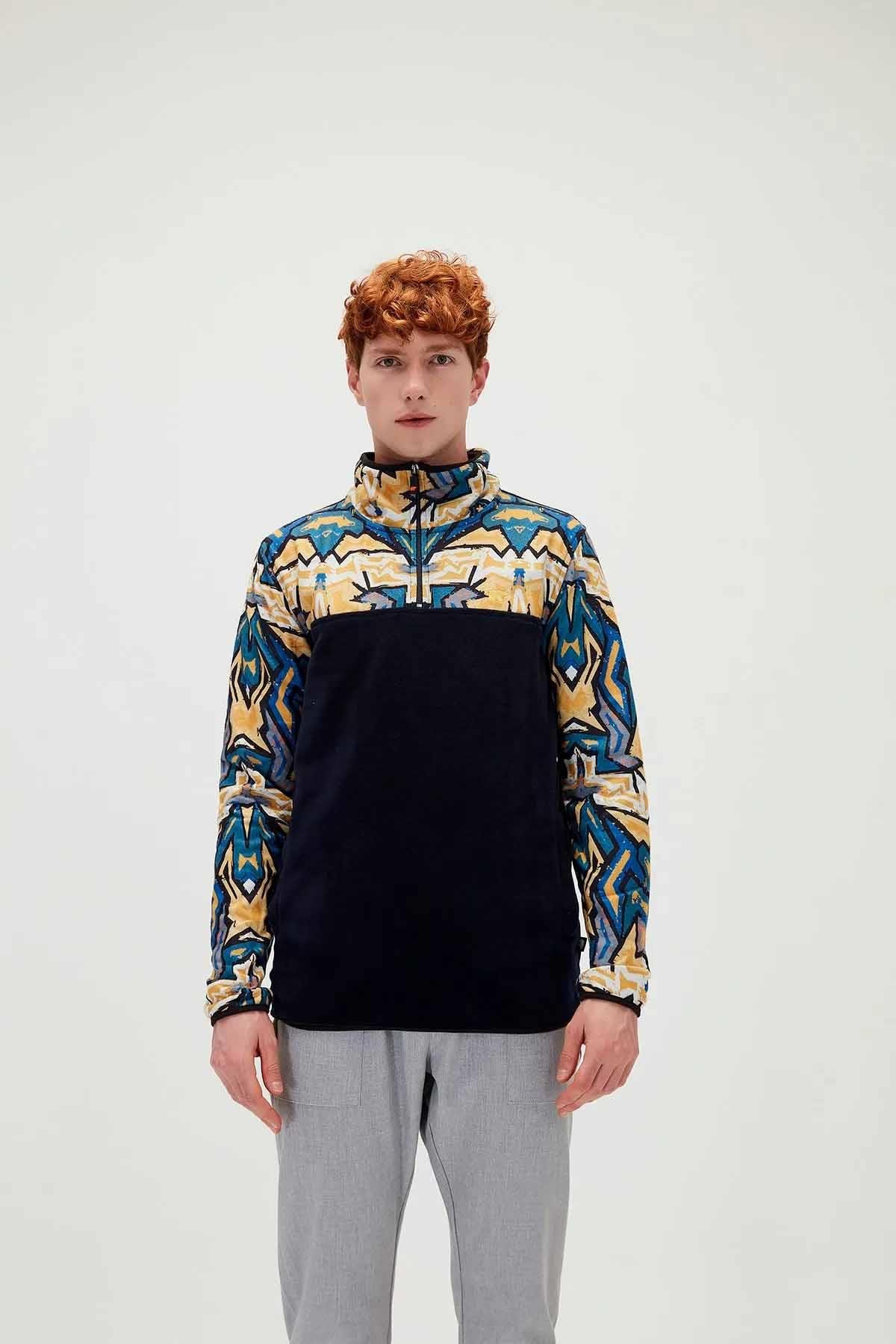 BAD BEARPolar SweatshirtBad Bear Mirage Half Zip Polar Erkek Polar Sweatshirt 21.02.21.007 BluBLUE