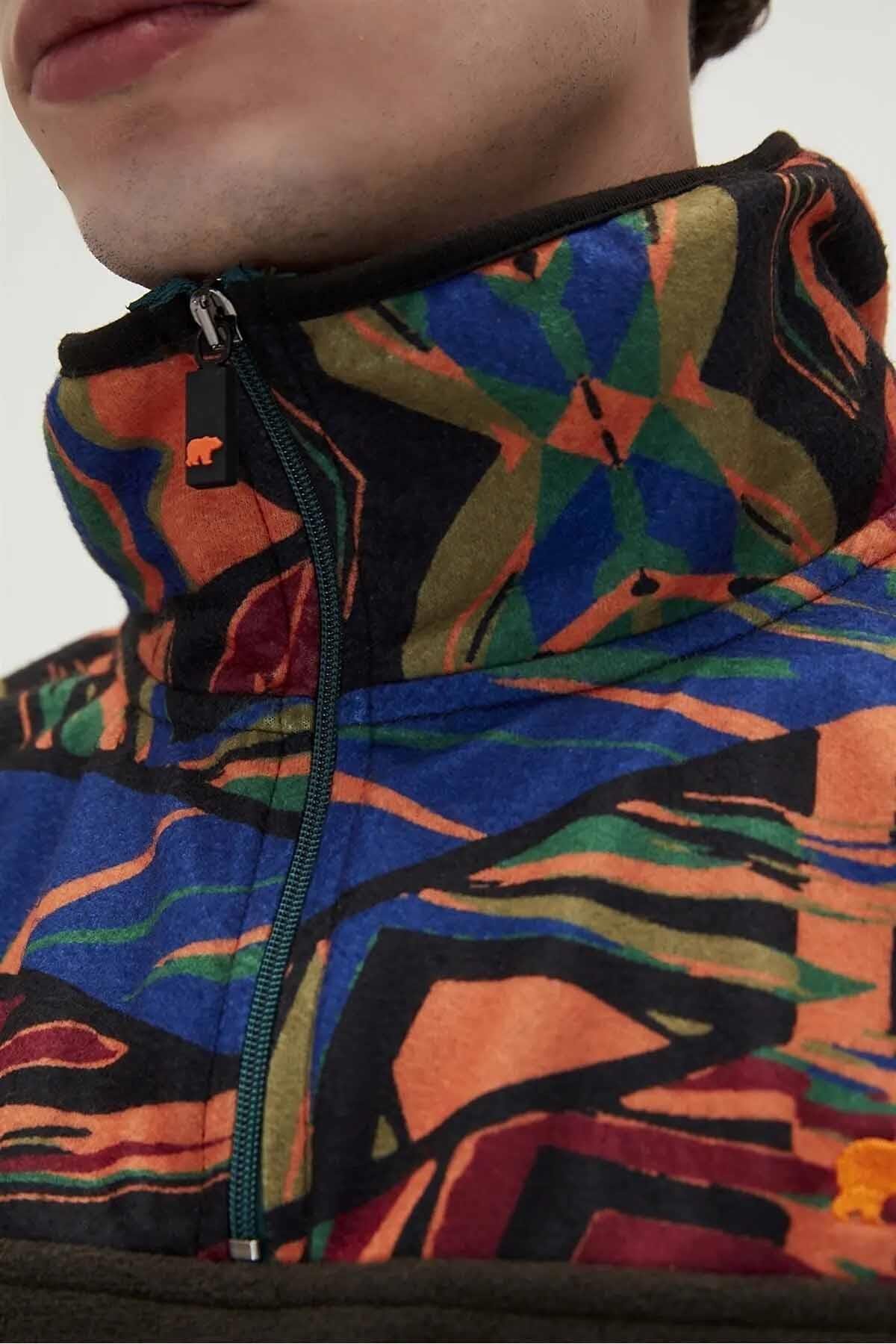 BAD BEARPolar SweatshirtBad Bear Mirage Half Zip Polar Erkek Polar Sweatshirt 21.02.21.007 OrngORANGE