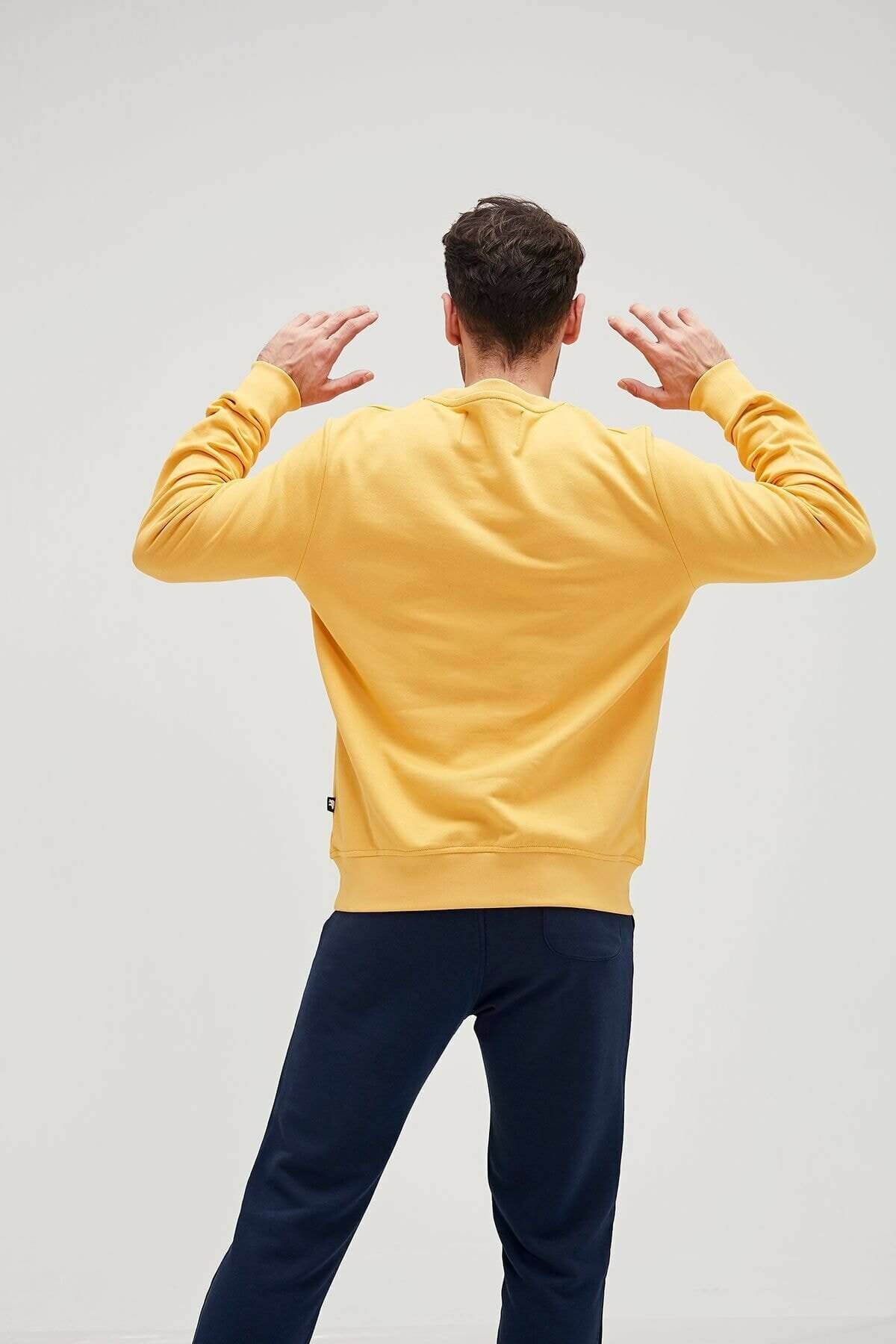 BAD BEARSweatshirtBad Bear Bad Convex Crewneck Erkek Sweatshirt 19.02.12.003-C25MUSTARD