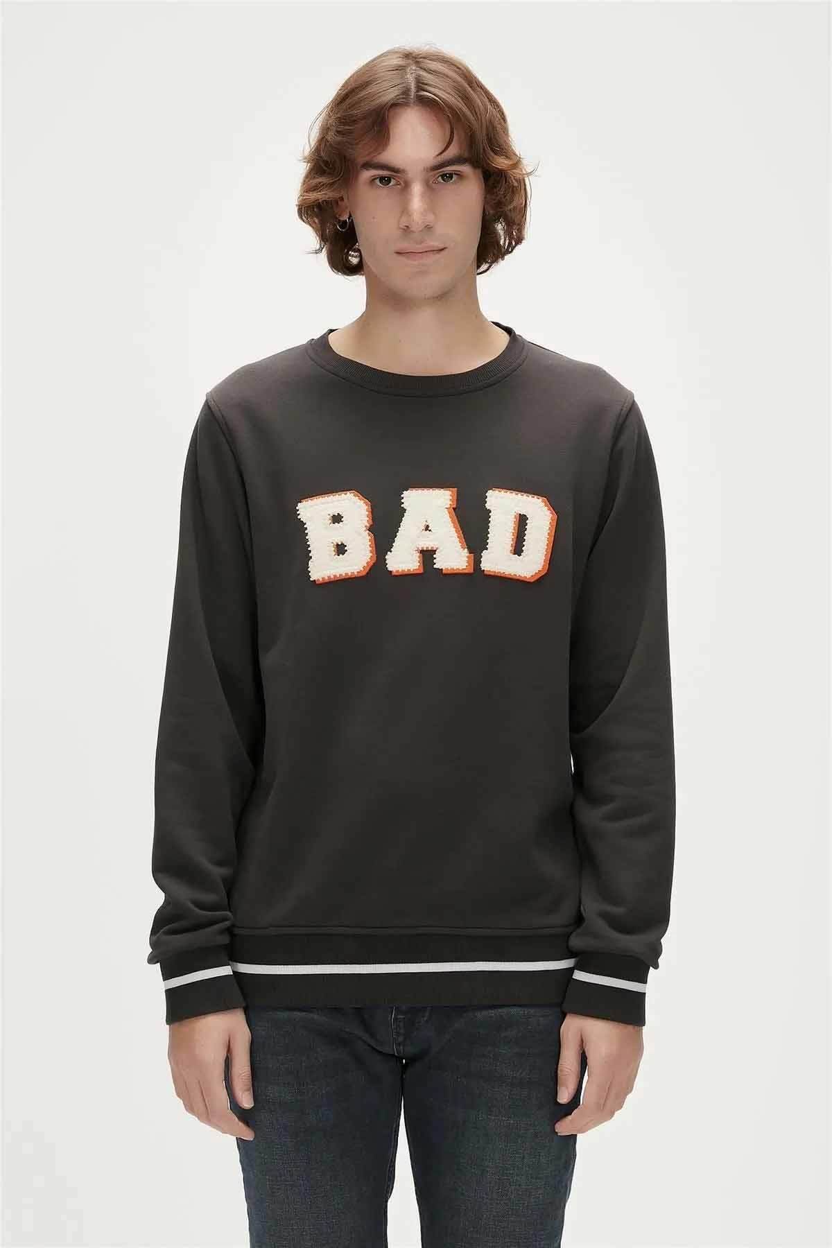 BAD BEARSweatshirtBad Bear Felt Crewneck Erkek Sweatshirt 23.02.12.013RAVEN