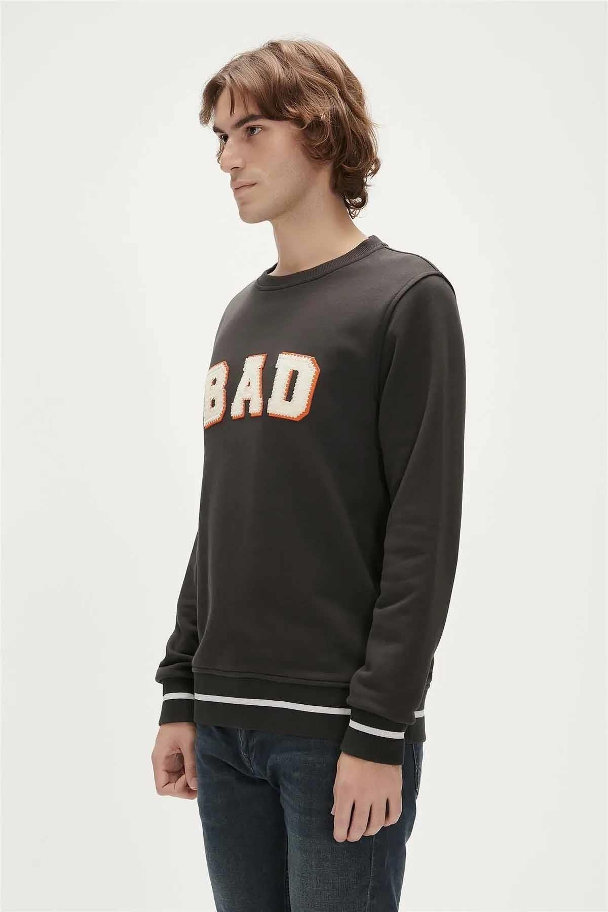 BAD BEARSweatshirtBad Bear Felt Crewneck Erkek Sweatshirt 23.02.12.013RAVEN