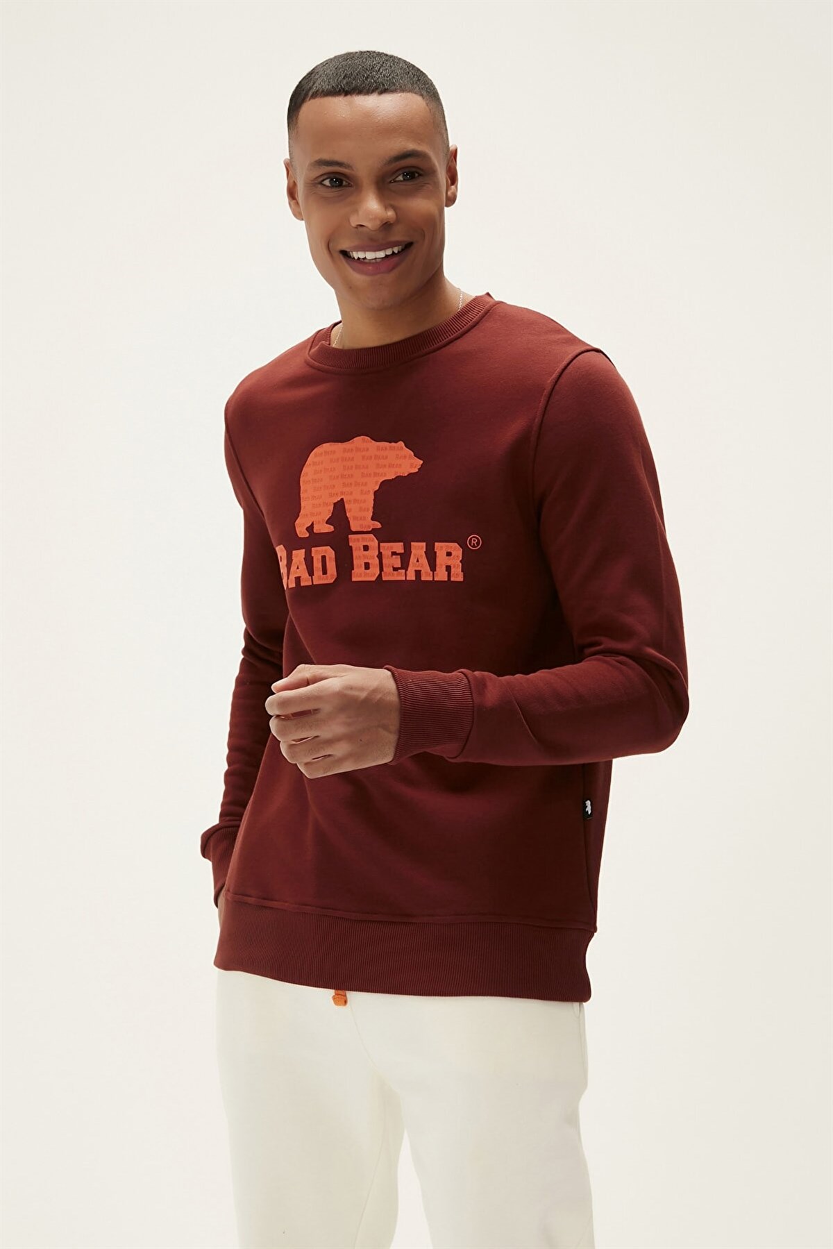 BAD BEARSweatshirtBad Bear Logo Crewneck Erkek Sweatshirt 22.02.12.007BORDO