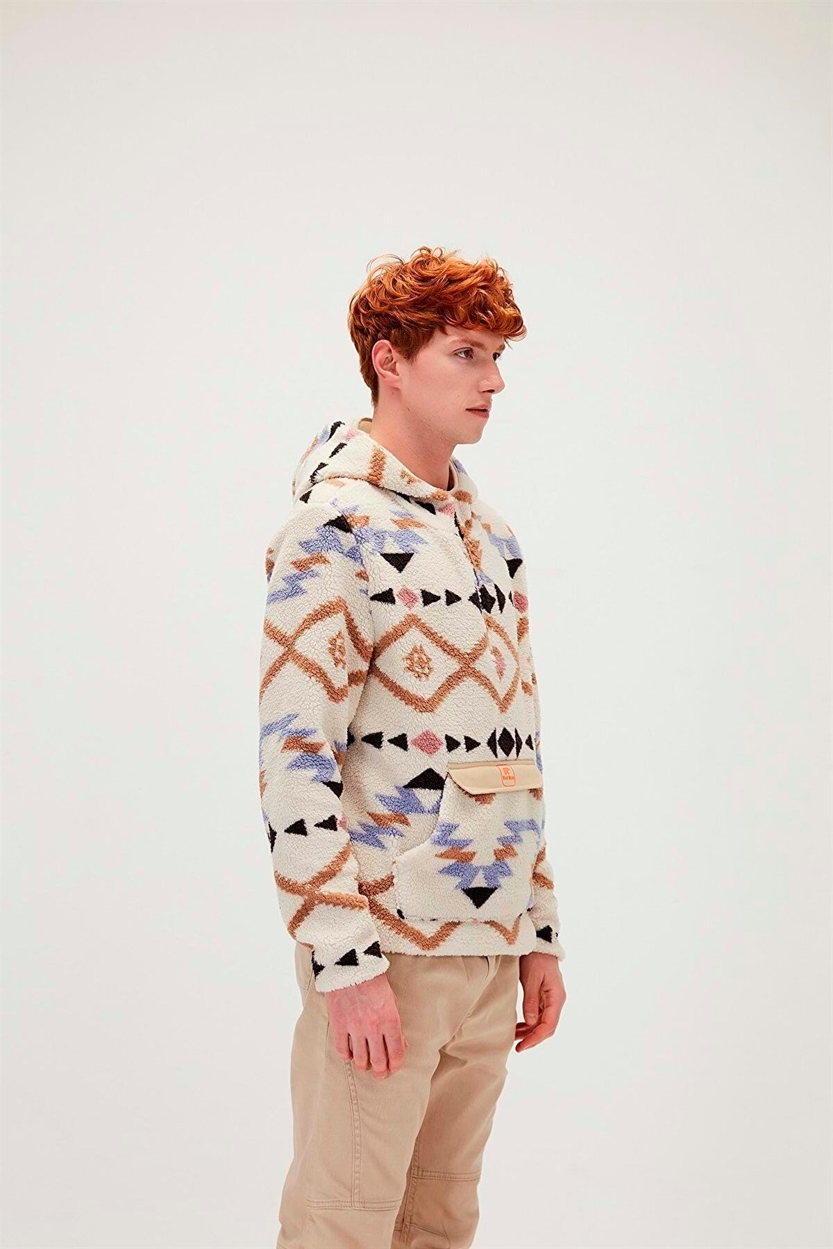 BAD BEARSweatshirtBad Bear Nomad Half Zıp Plush Erkek Sweatshirt 21.02.29.001ECRU