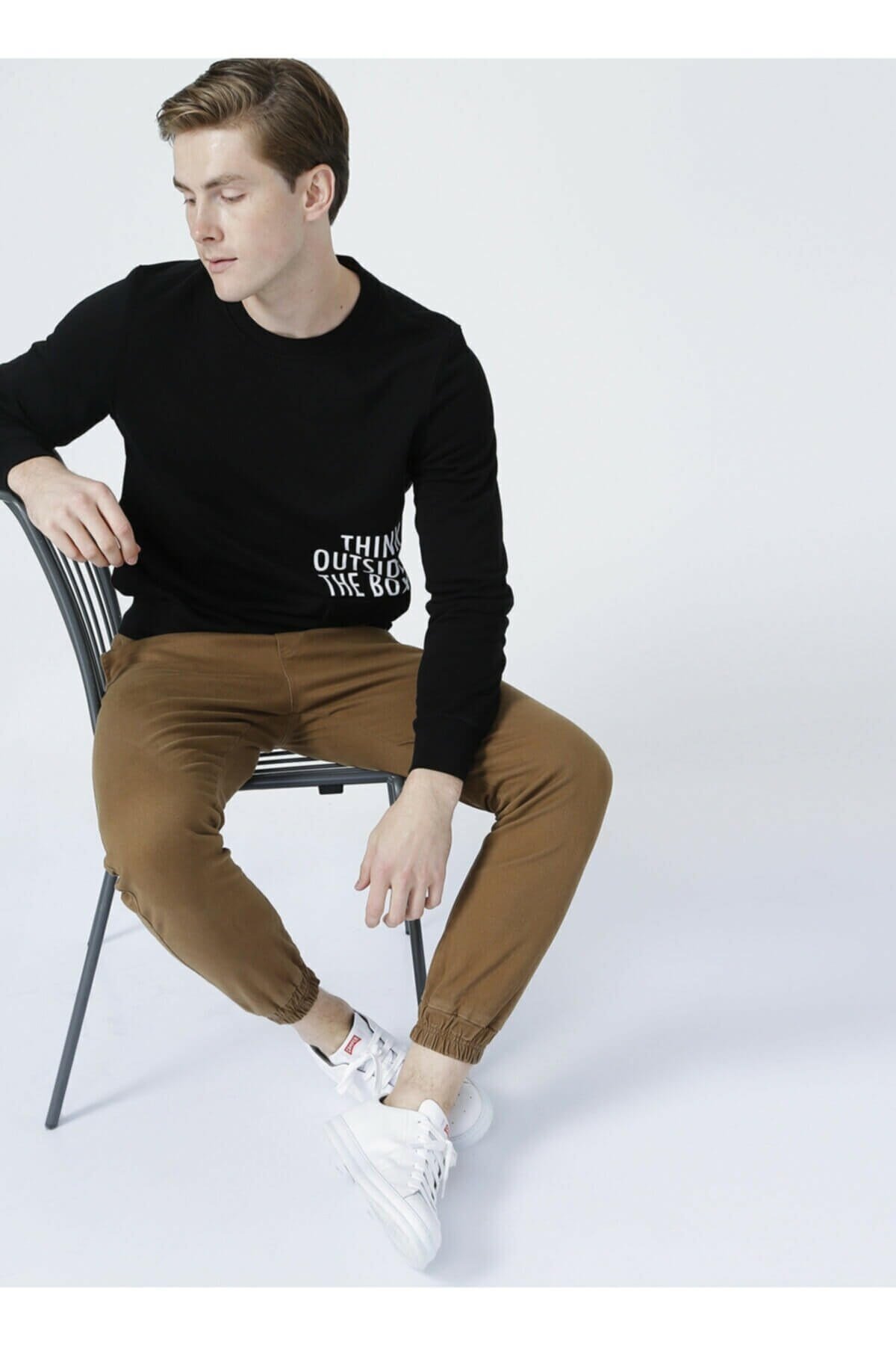 BAD BEARSweatshirtBad Bear Outside Crewneck Erkek Sweatshirt 21.02.12.010 NGTSIYAH