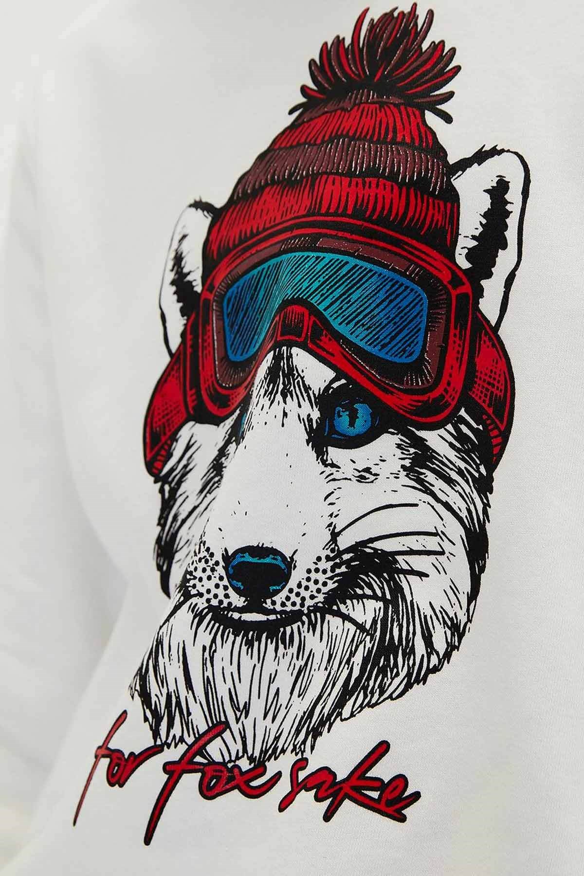 BAD BEARSweatshirtBad Bear Snowfox Crewneck Erkek Sweatshirt 21.02.12.006-C04OFF-WHITE