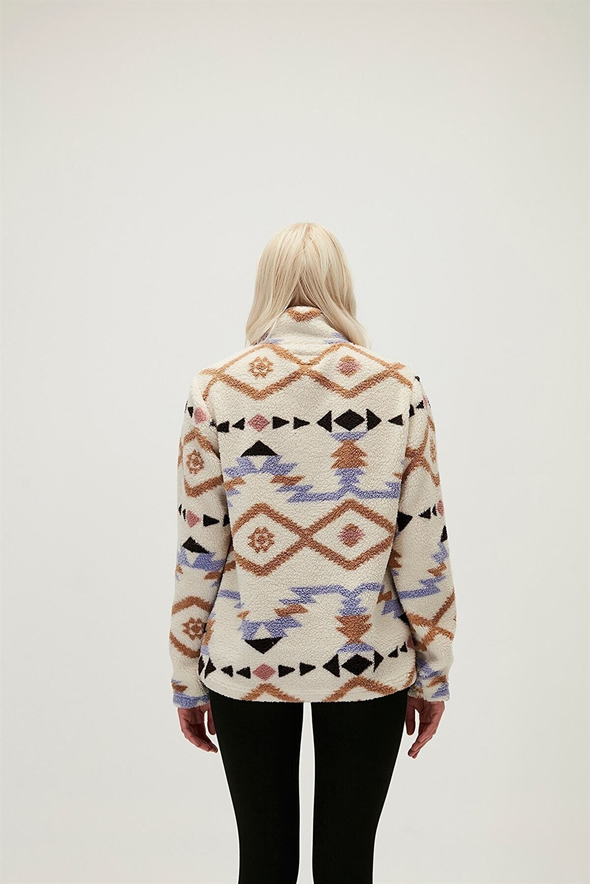 BAD BEARSweatshirtBad Bear Ursula Plush Kadın Peluş Ceket Kadın Sweatshirt 21.04.29.001ECRU