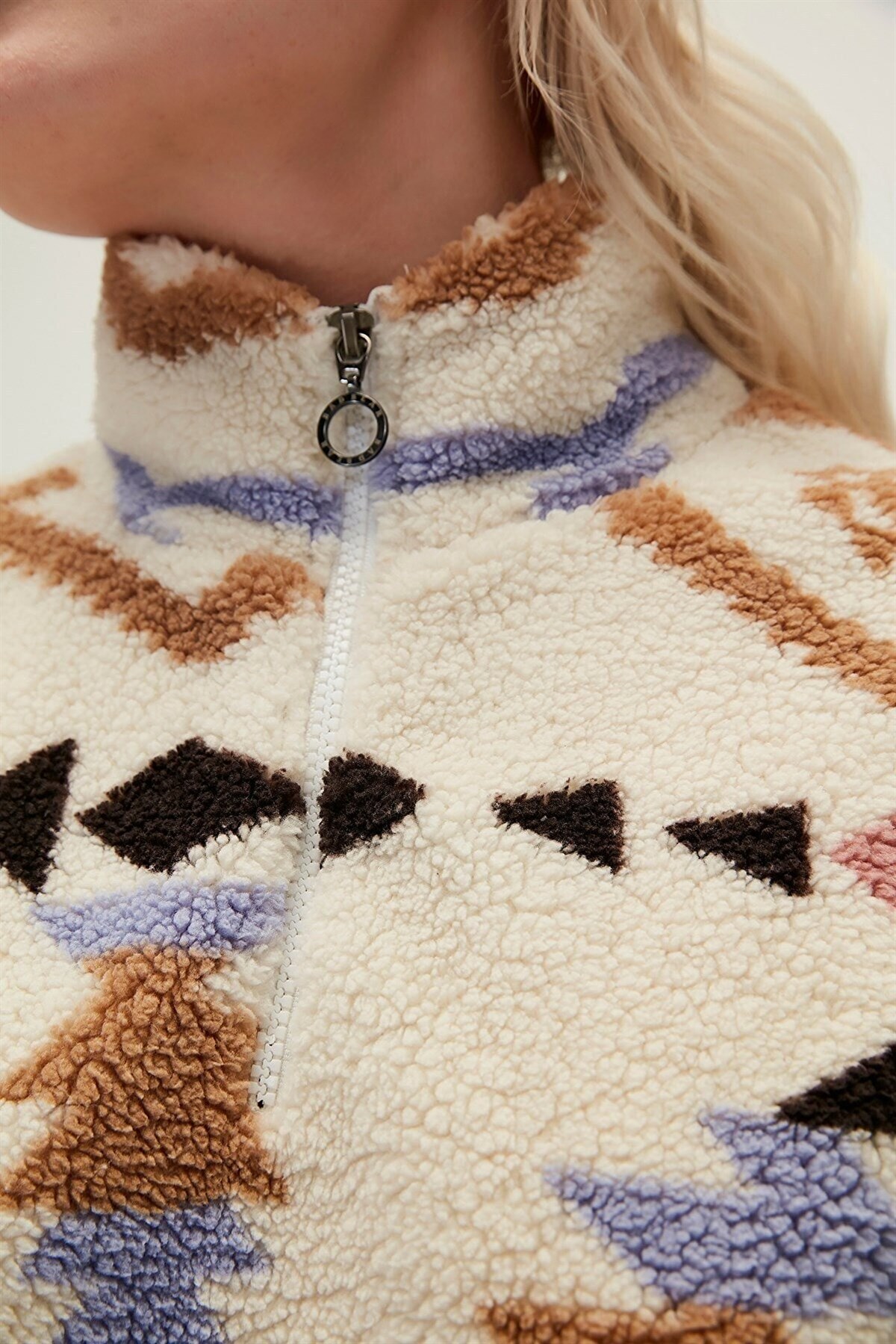 BAD BEARSweatshirtBad Bear Ursula Plush Kadın Peluş Ceket Kadın Sweatshirt 21.04.29.001ECRU