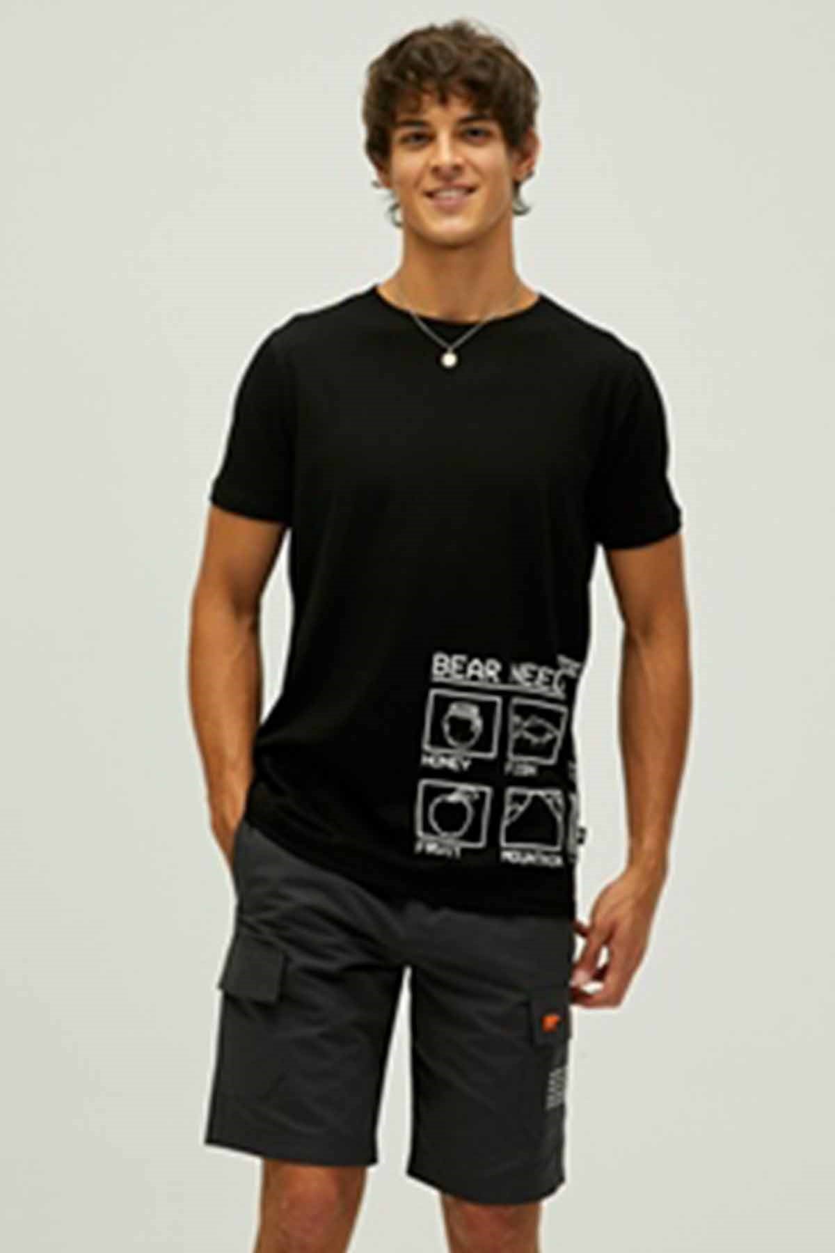 BAD BEARTişörtBad Bear Bear Needs T-Shirt Erkek Tişört 22.01.07.016NIGHT