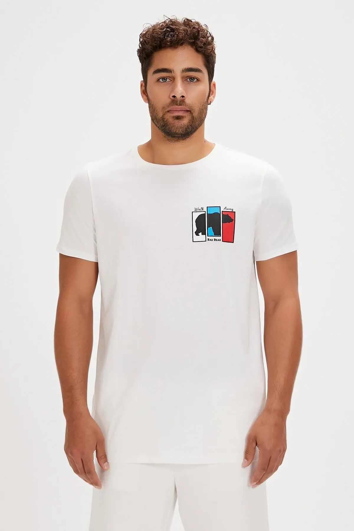 BAD BEARTişörtBad Bear Grizzle T-Shirt Erkek Tişört 24.01.07.019 Off-WhiteBEYAZ