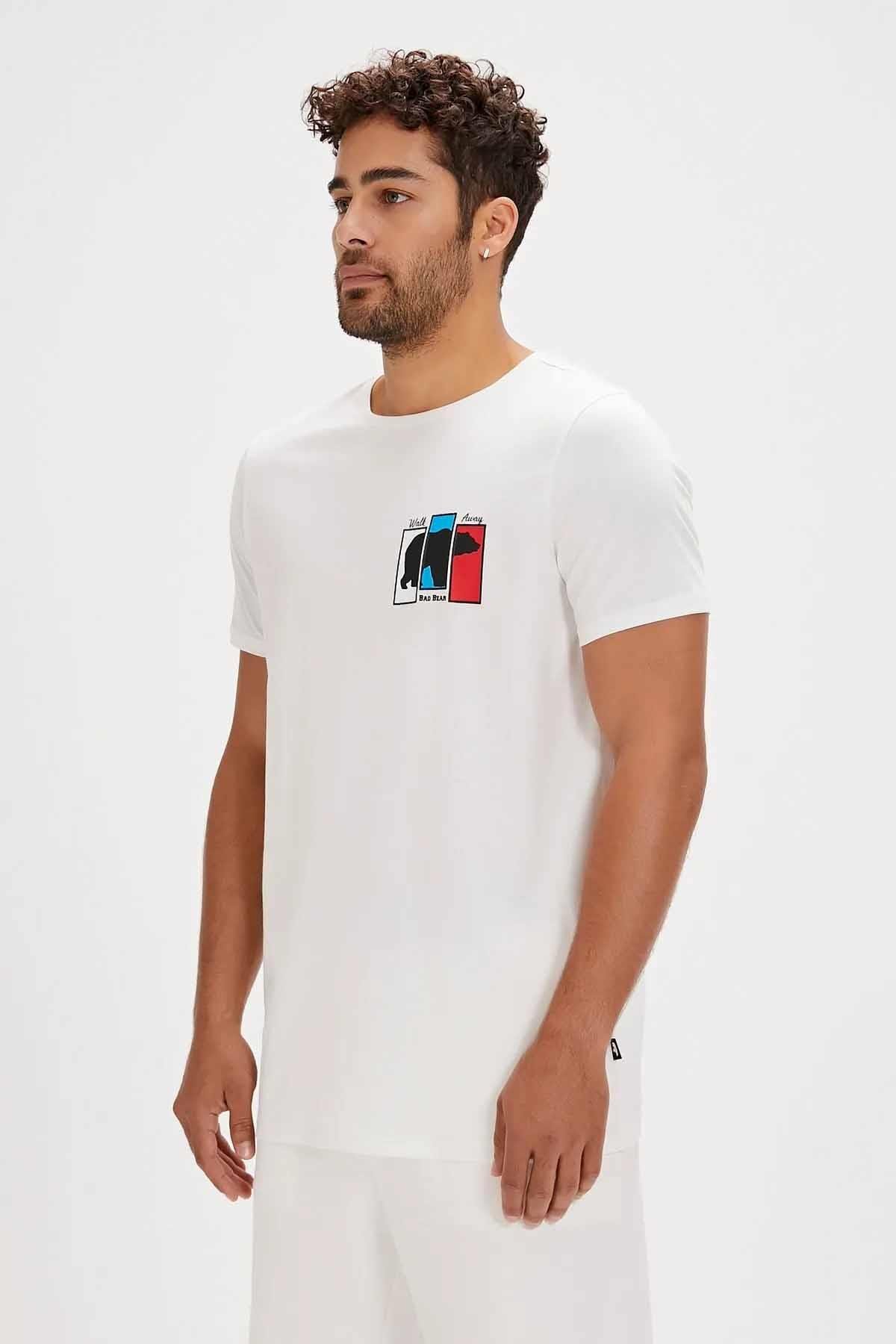BAD BEARTişörtBad Bear Grizzle T-Shirt Erkek Tişört 24.01.07.019 Off-WhiteBEYAZ