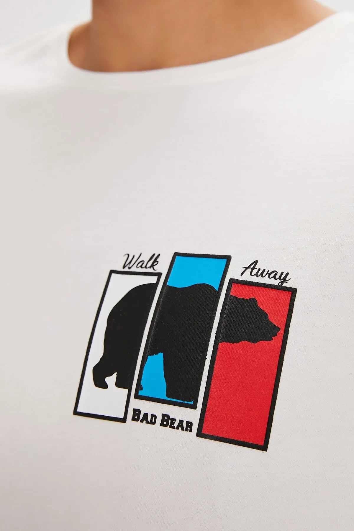 BAD BEARTişörtBad Bear Grizzle T-Shirt Erkek Tişört 24.01.07.019 Off-WhiteBEYAZ