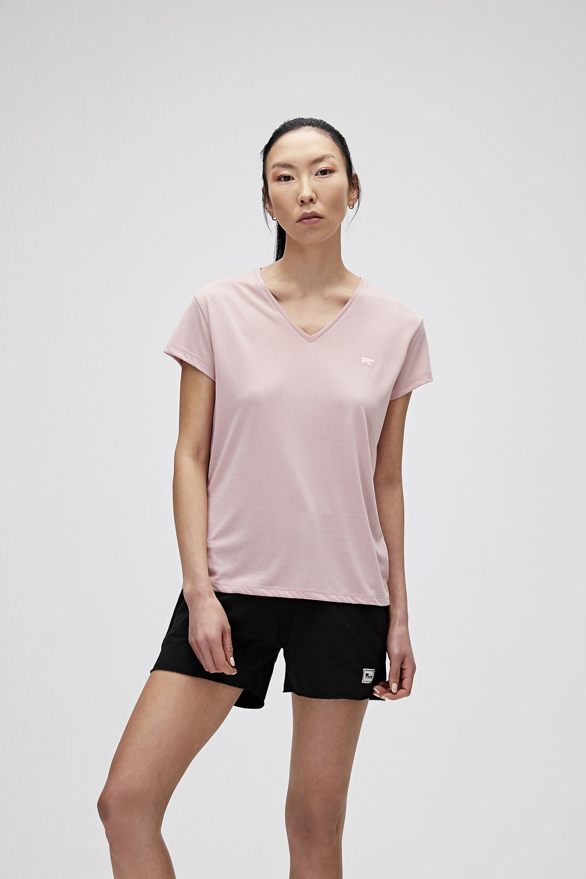 BAD BEARTişörtBad Bear Violet V-Neck Tee Kadın Tişört 21.03.07.011Blush