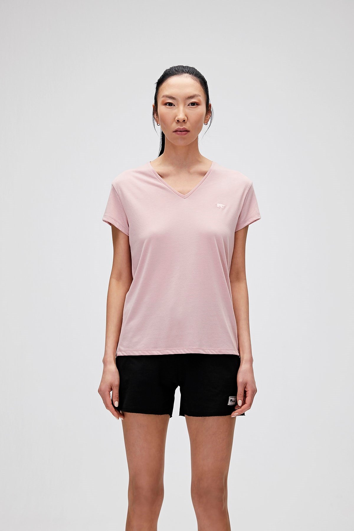 BAD BEARTişörtBad Bear Violet V-Neck Tee Kadın Tişört 21.03.07.011Blush