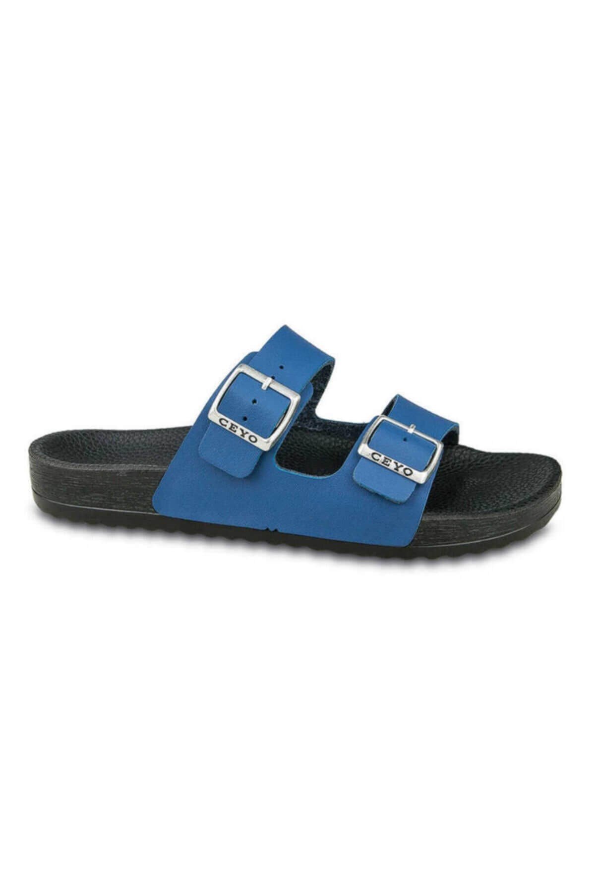 CEYOTerlikCeyo BAHAMA-12 Kadın Terlik Ayakkabı 02591-Mavi