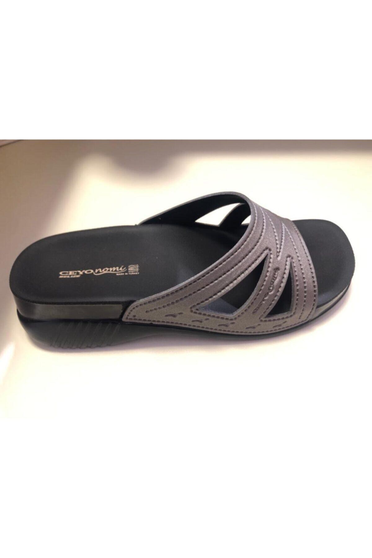 CEYOTerlikCeyo Belize Kadın Terlik Ayakkabı 05455PLATIN