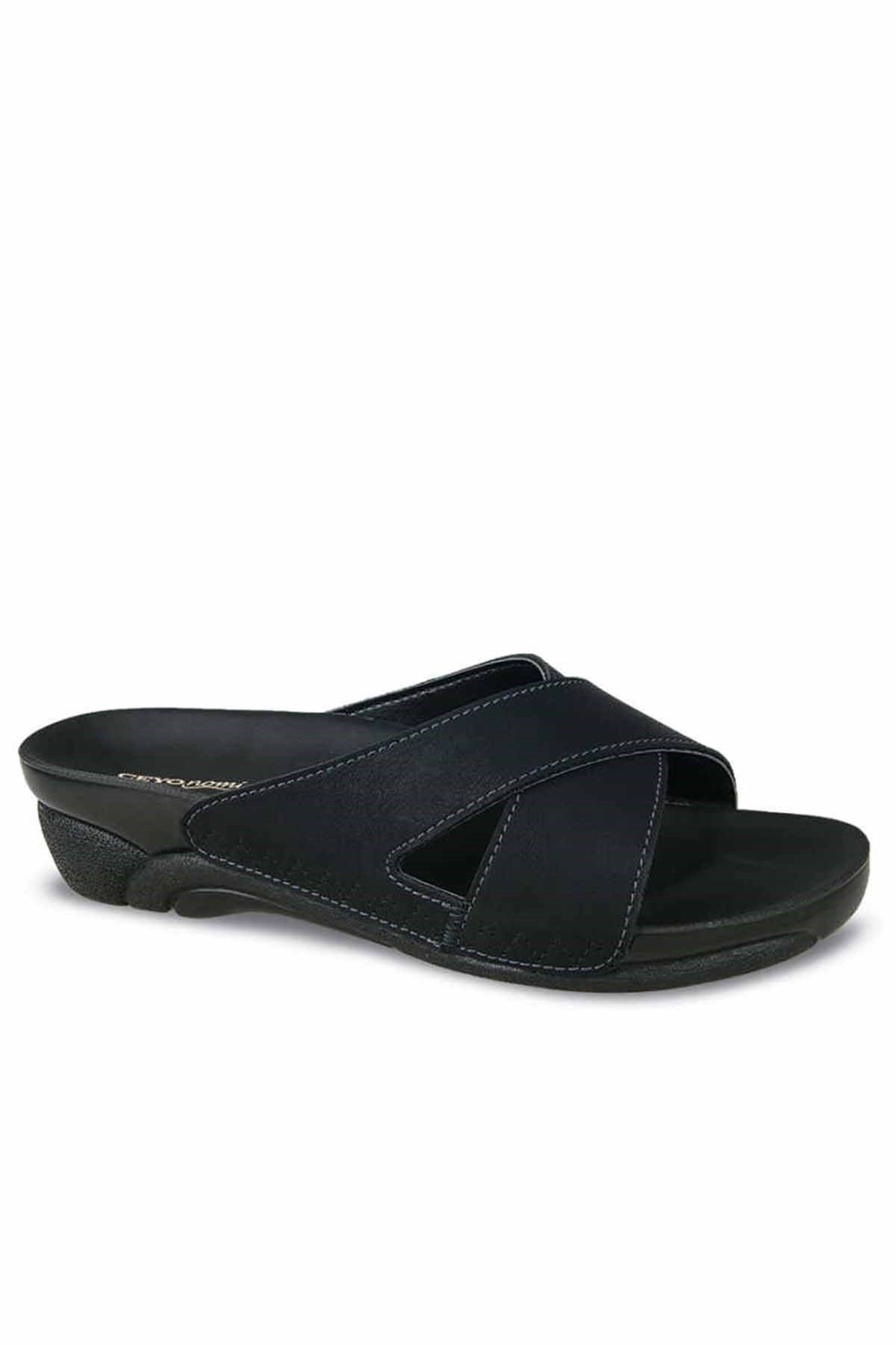 CEYOTerlikCeyo Kadın Terlik  Venedik RK-553 Kadın Terlik Ayakkabı VENEDİKSIYAH
