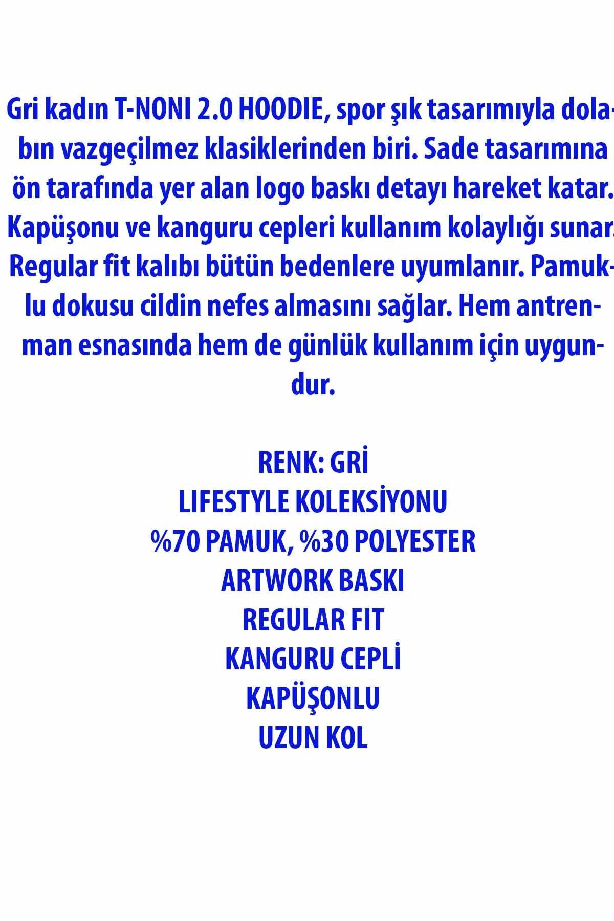 HUMMELSweatshirtHummel T-NONI 2.0 HOODIE Kadın Sweatshirt 921559-2006GREY