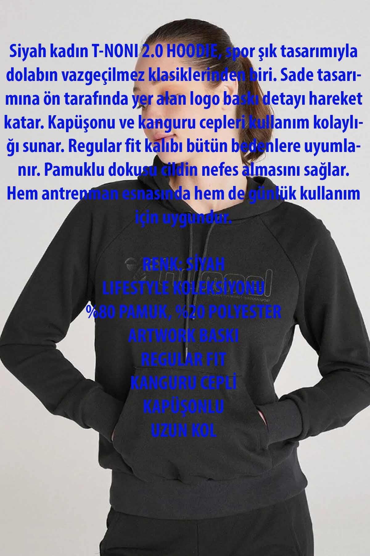 HUMMELSweatshirtHummel T-NONI 2.0 HOODIE Kadın Sweatshirt 921559-2001BLACK