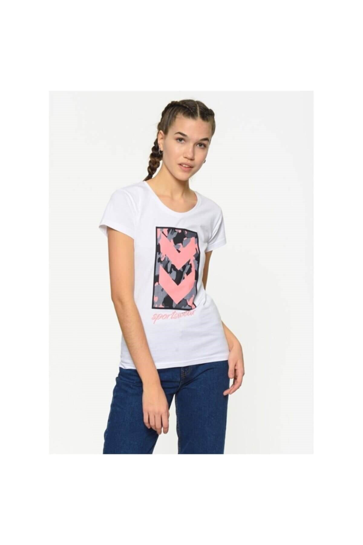 HUMMELTişörtHummel Cinzia T-Shirt S/ Kadın Tişört 910418-9001WHITE