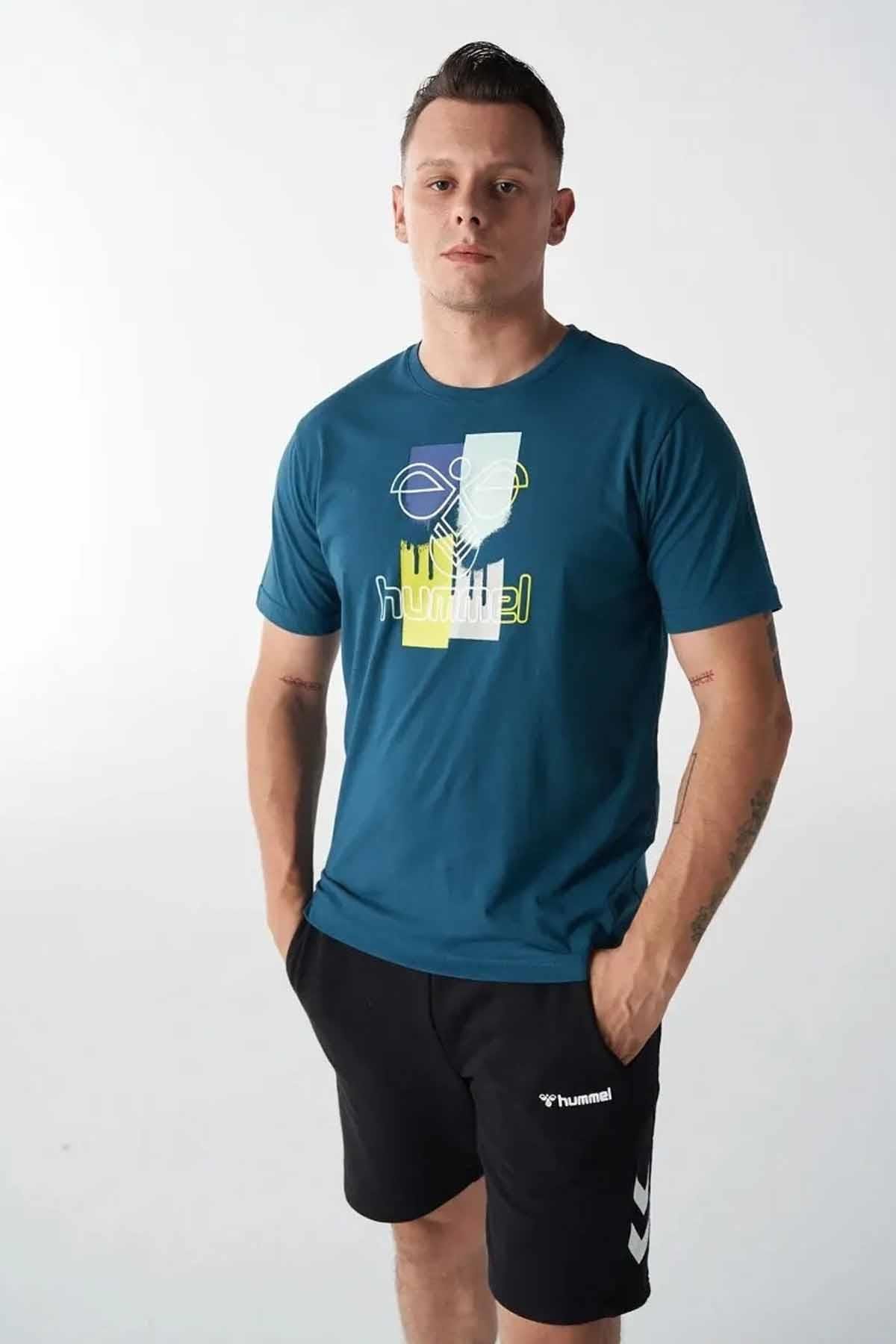 HUMMELTişörtHummel GODRIC T-SHIRT S/S Erkek Tişört 911801-7511LEGION