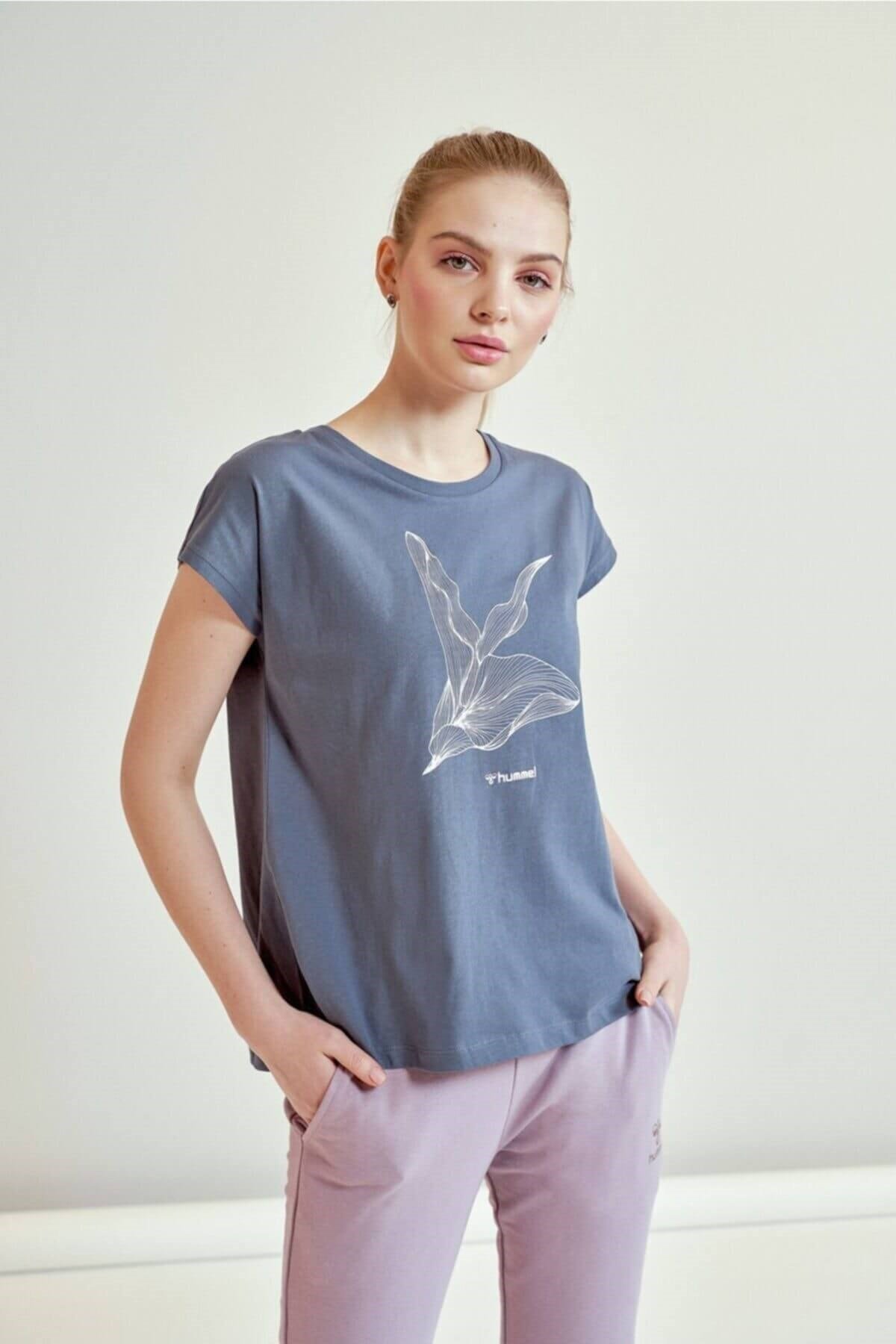 HUMMELTişörtHummel Hortencia T-Shirt Kadın Tişört 910982-8241OCEAN STOR