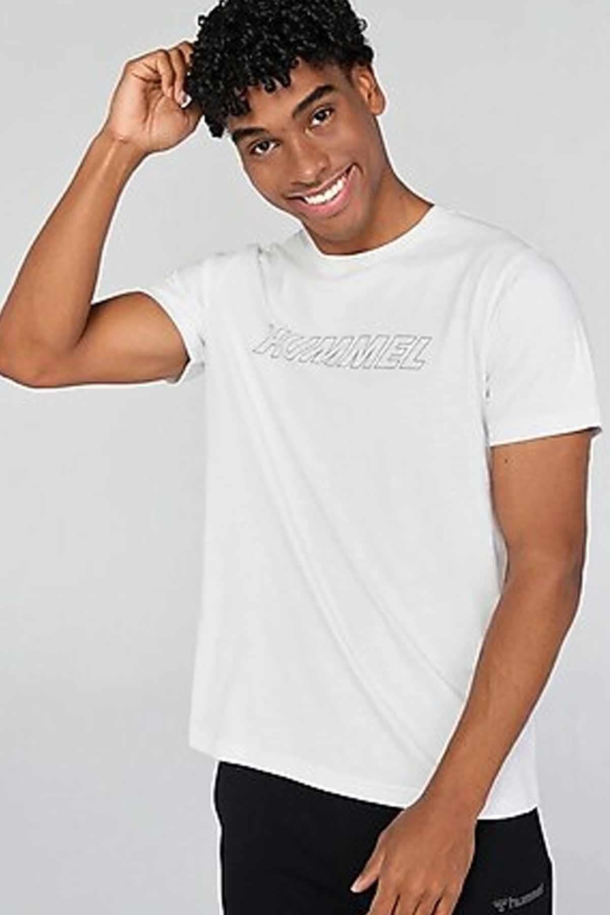 HUMMELTişörtHummel T-TE CALLUM COTTON T-SHIRT Erkek Tişört 911614-9001WHITE