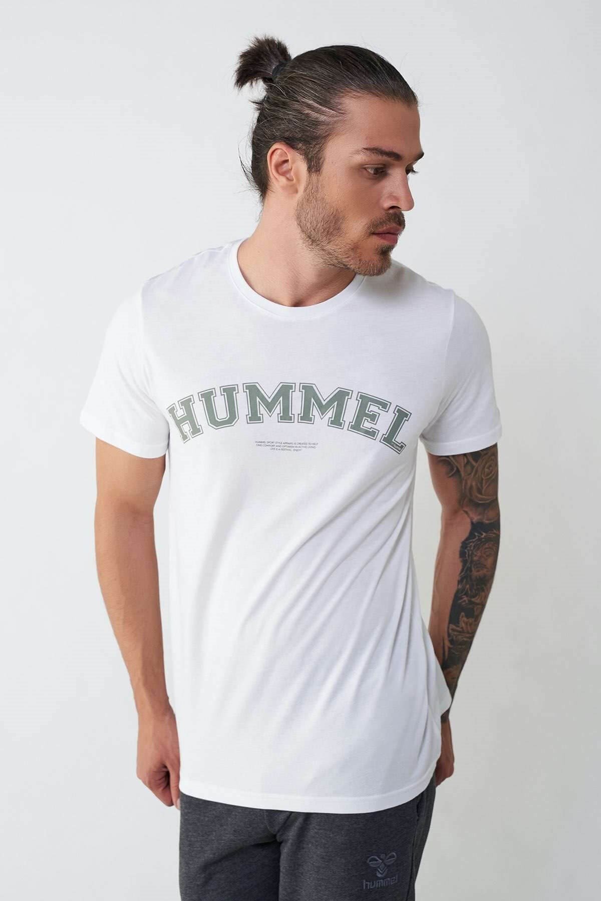 HUMMELTişörtHummel Varsity T-Shirt Erkek Tişört 211385-9001WHITE