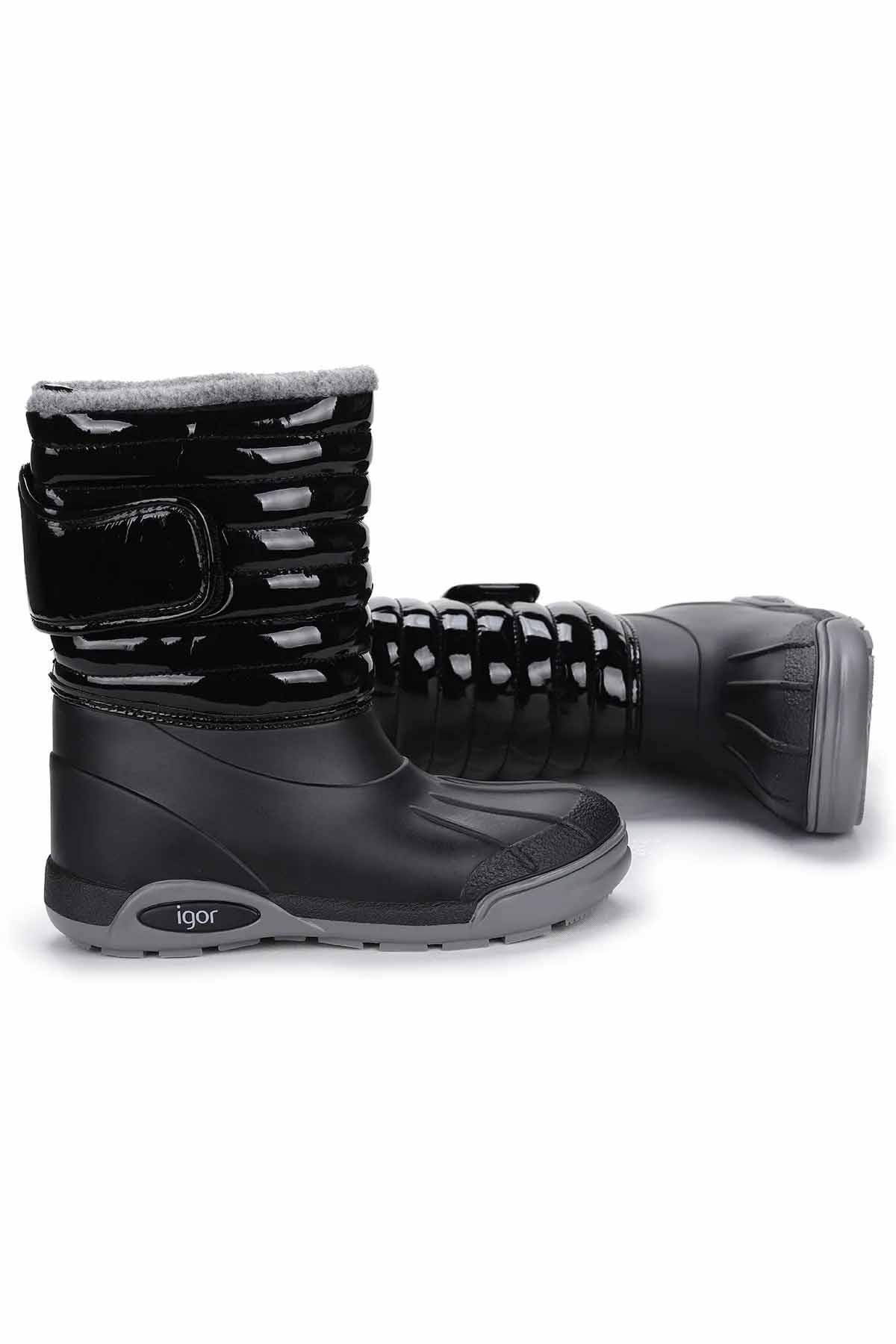 IGORBotIgor Topo Ski Charol Çocuk Bot Ayakkabı W10168-002Siyah
