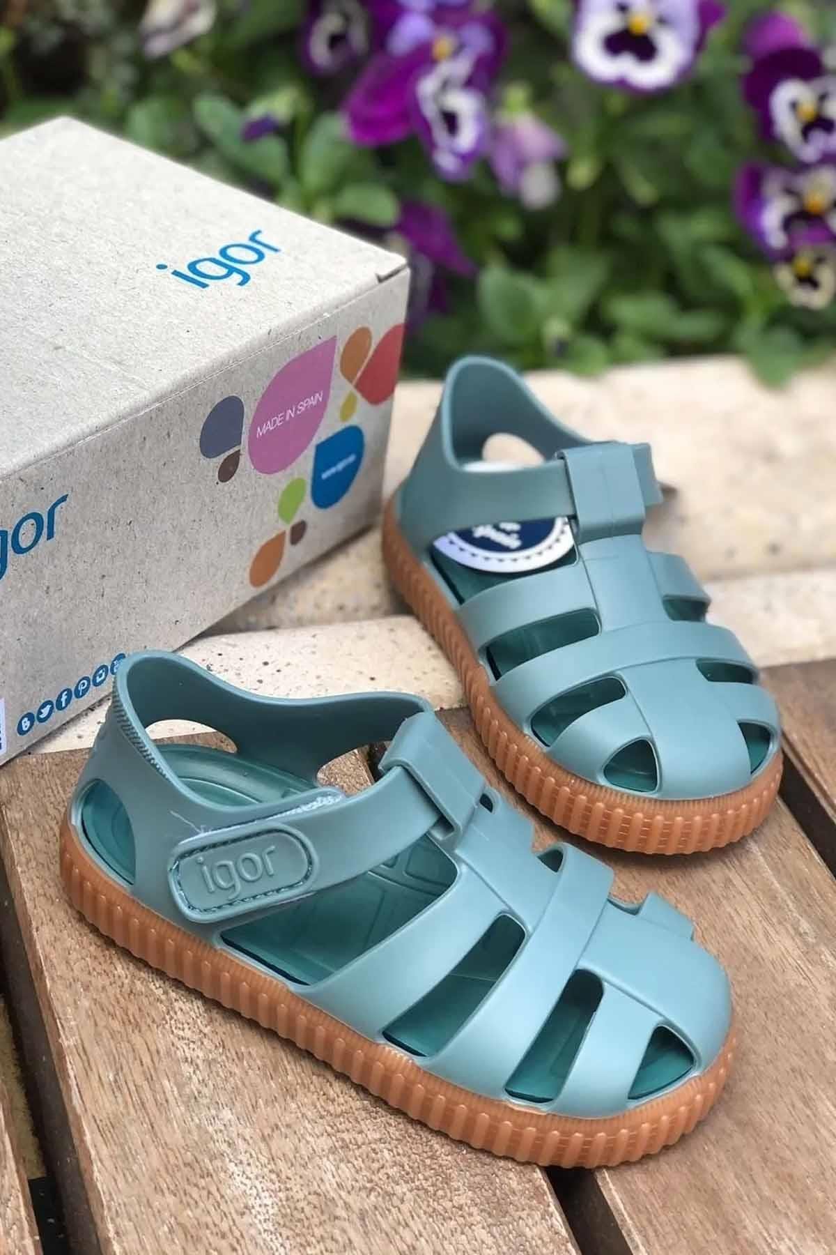 IGORSandaletIgor Nico Caramelo Çocuk Sandalet Ayakkabı S10291-231Salvia