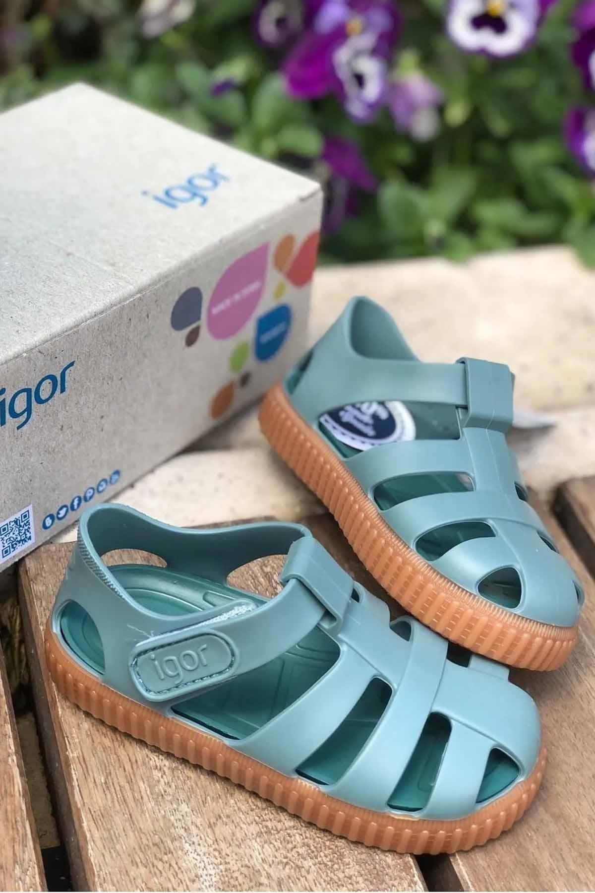 IGORSandaletIgor Nico Caramelo Çocuk Sandalet Ayakkabı S10291-231Salvia